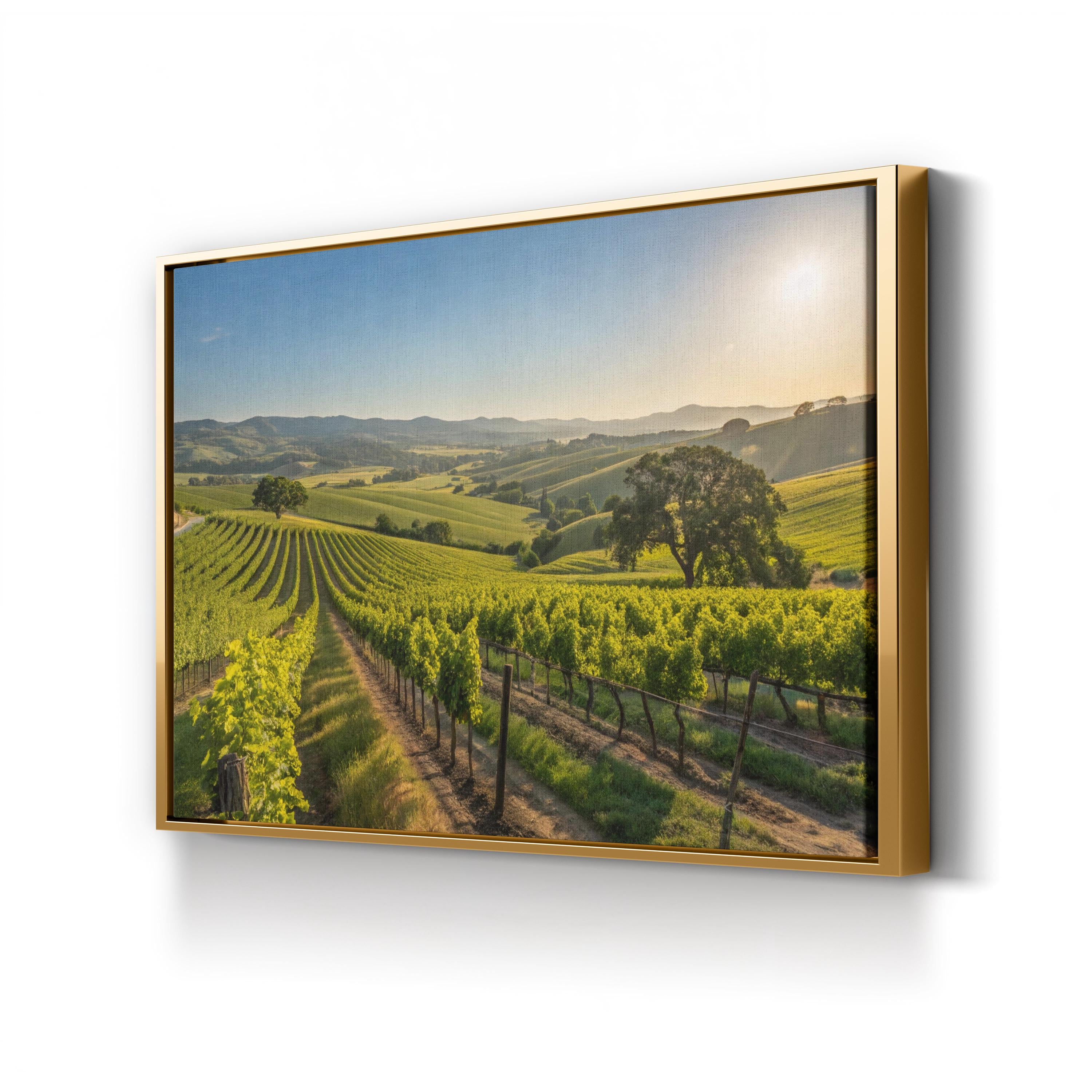 California Vineyard Wine Country – Vintage Photography Wall Art | Landscape Canvas Print