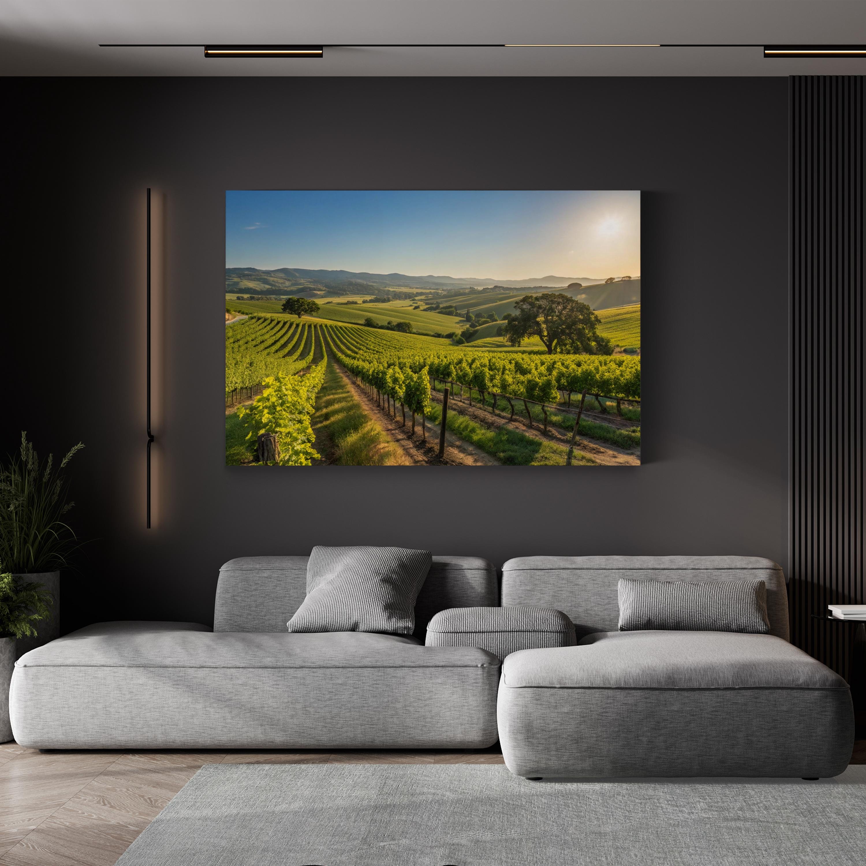 California Vineyard Wine Country – Vintage Photography Wall Art | Landscape Canvas Print