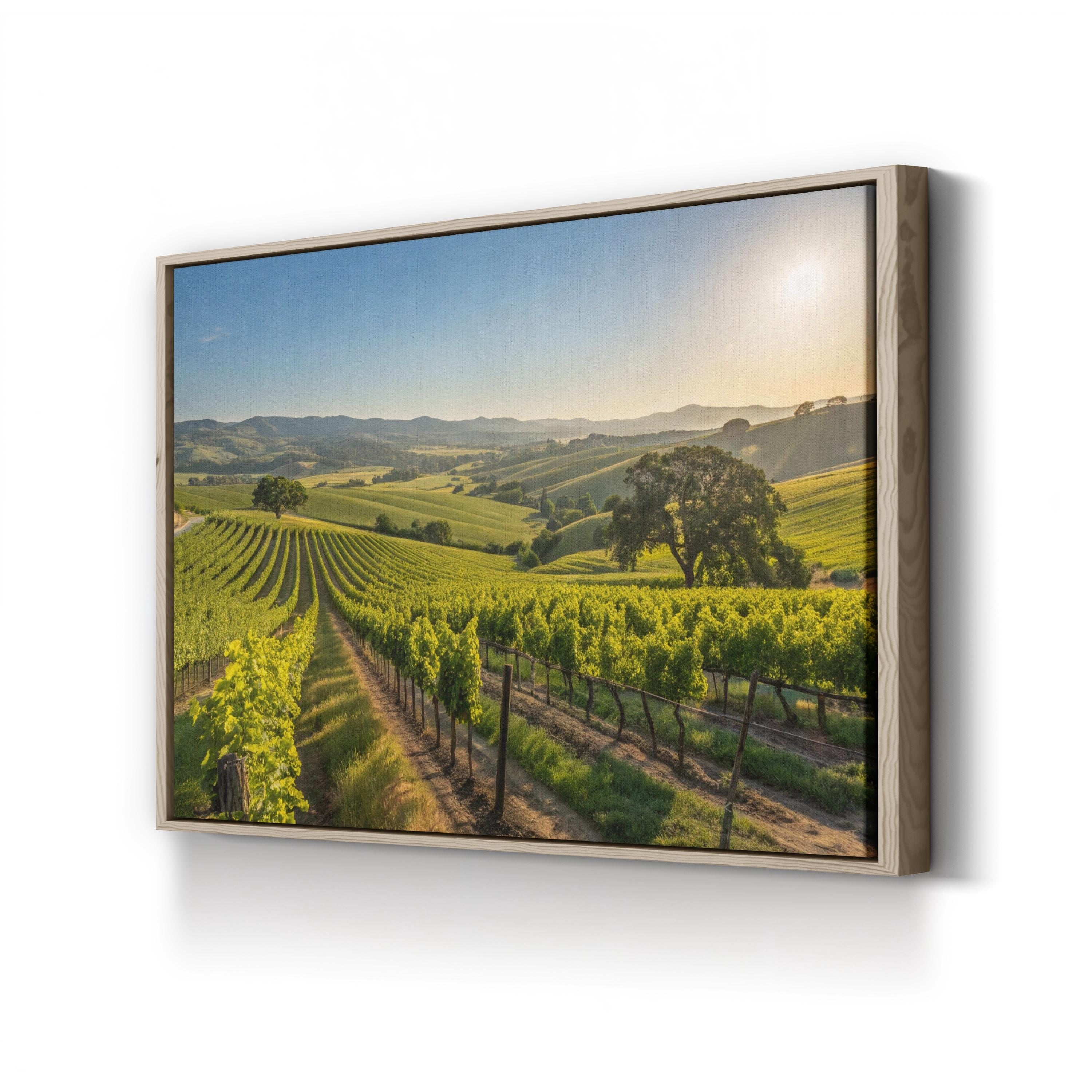 California Vineyard Wine Country – Vintage Photography Wall Art | Landscape Canvas Print