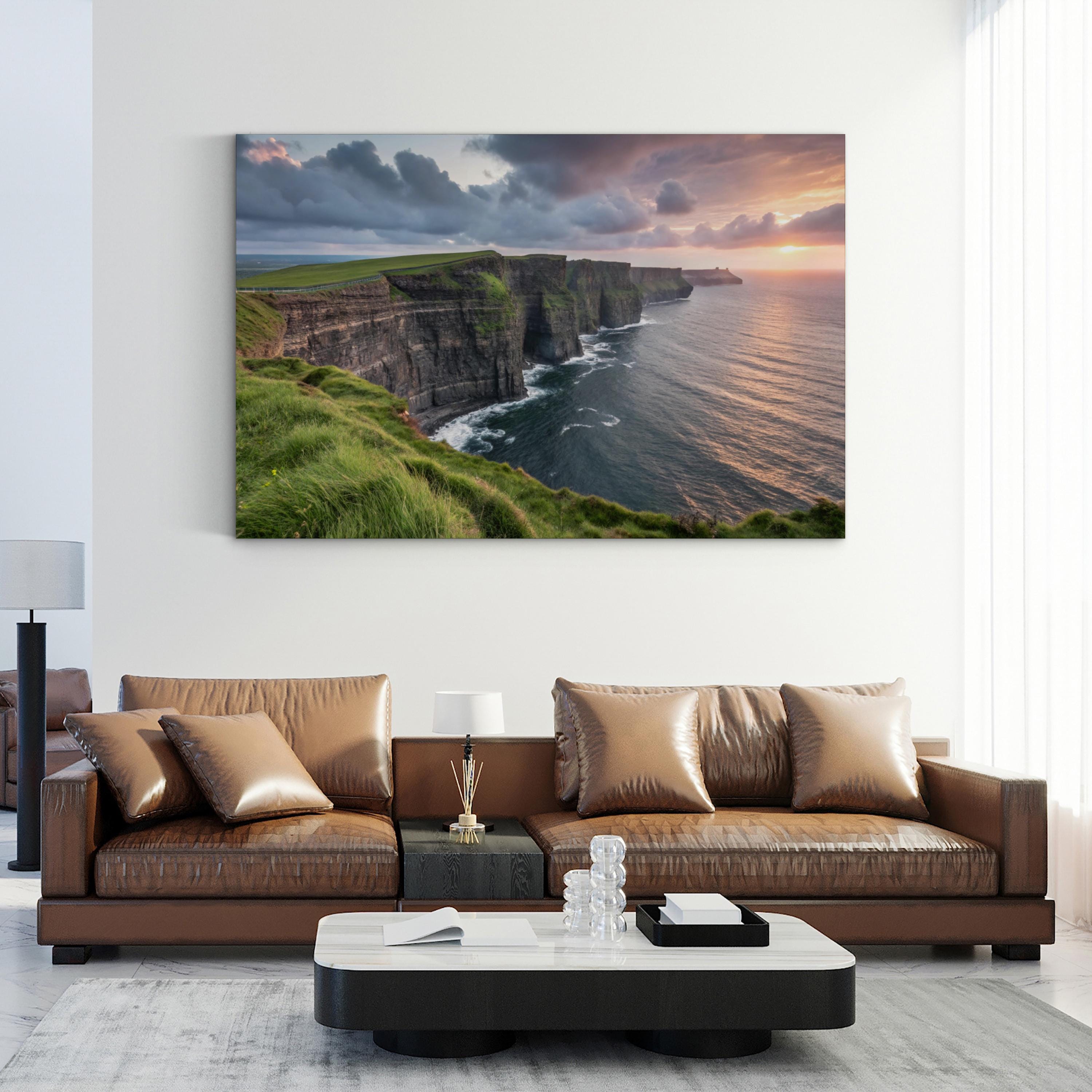 Cliffs of Moher, County Clare Ireland — Atlantic Coastal Landscape Canvas Wall Art