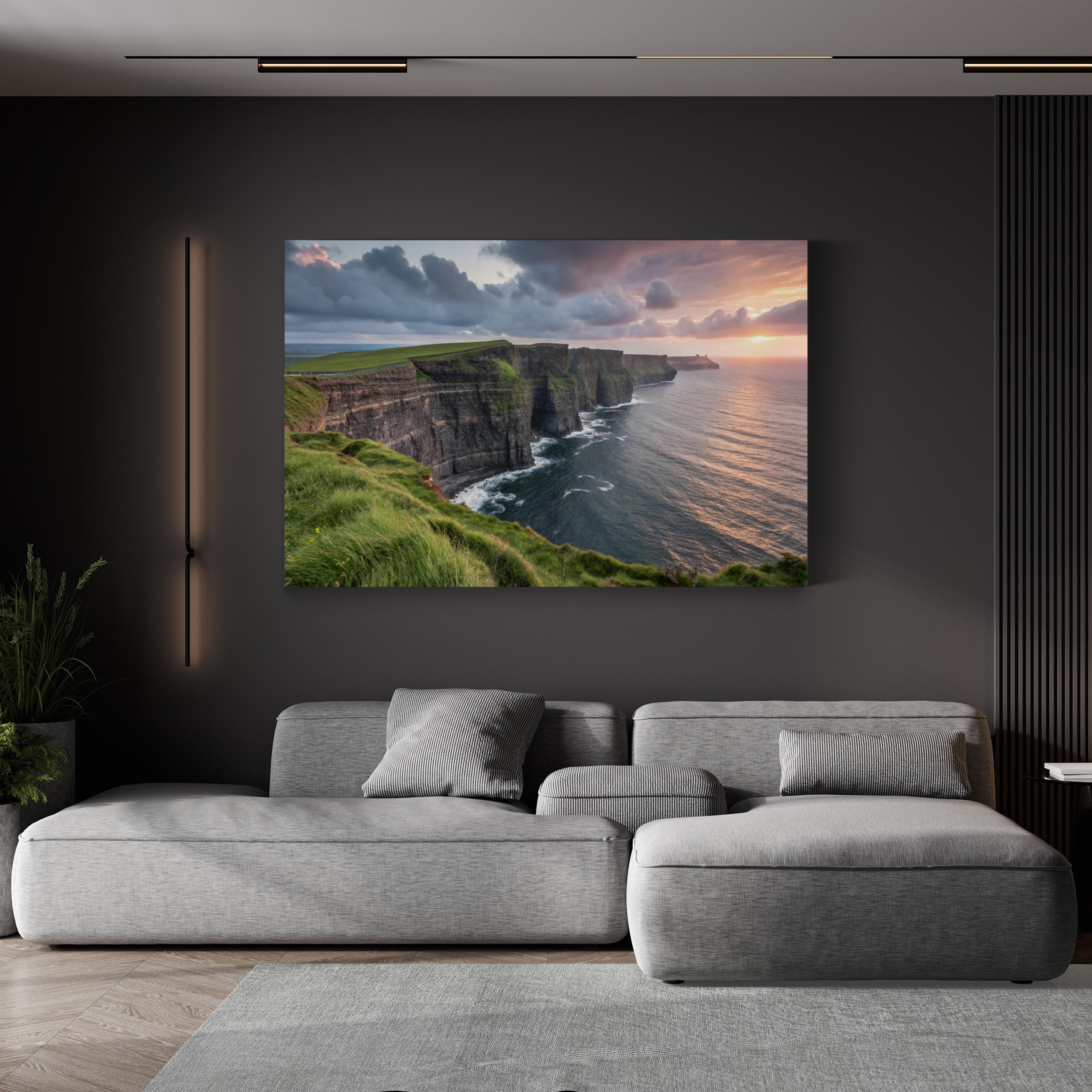 Cliffs of Moher, County Clare Ireland — Atlantic Coastal Landscape Canvas Wall Art