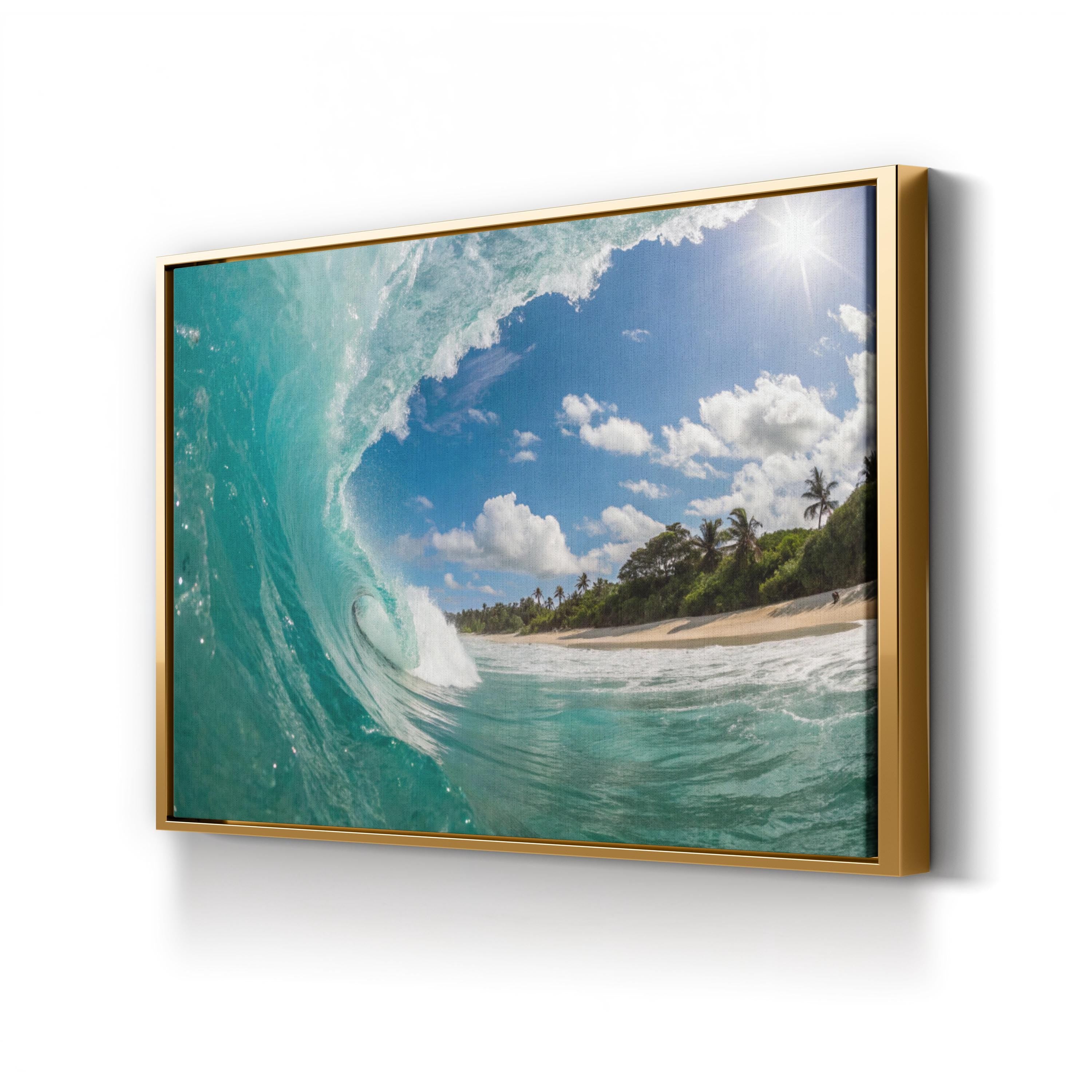 Crystal Mill Ocean Wave Canvas Art – Coastal Beach Seascape