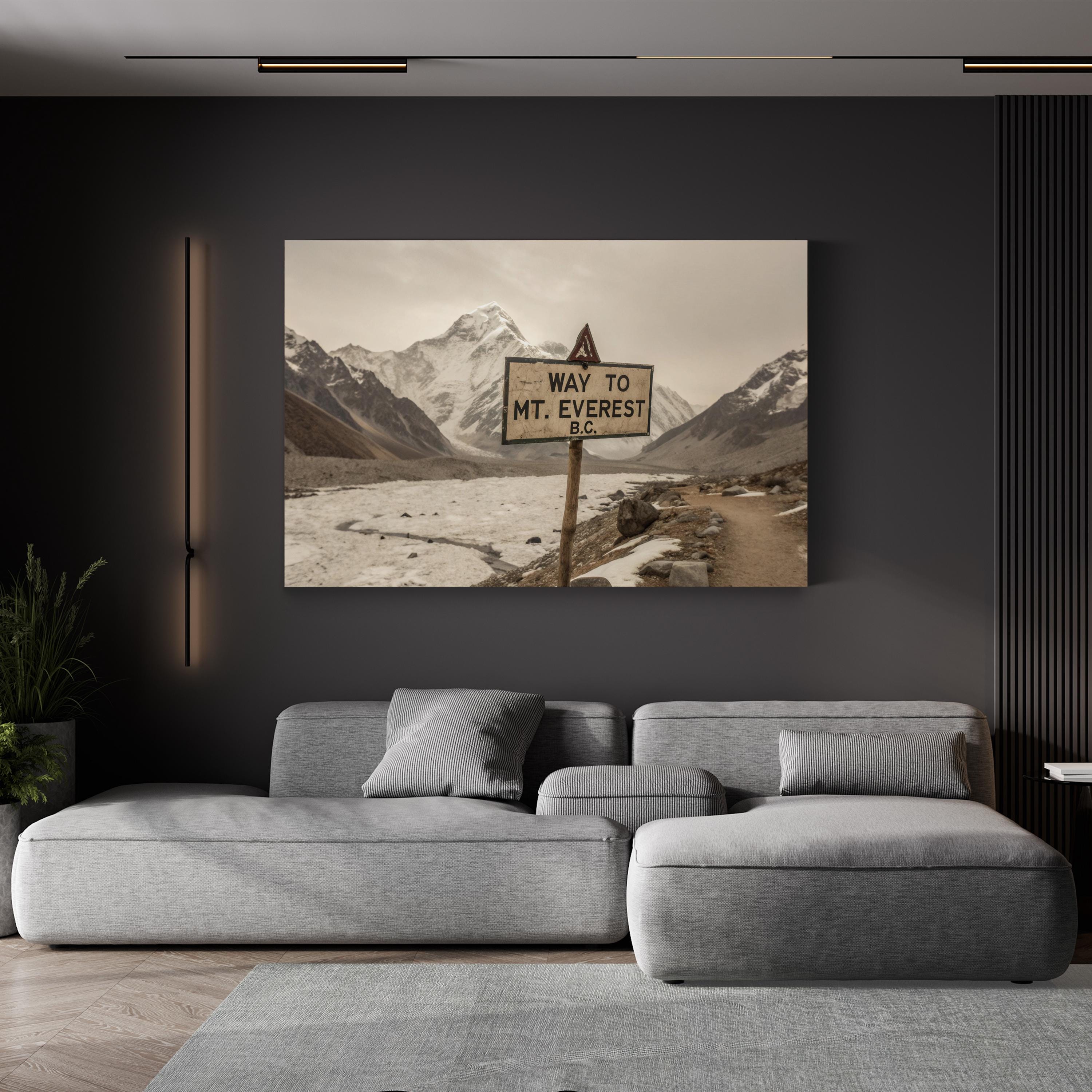 Everest Base Camp, Himalayas – Vintage Photography Wall Art | Mountain Landscape Canvas Print