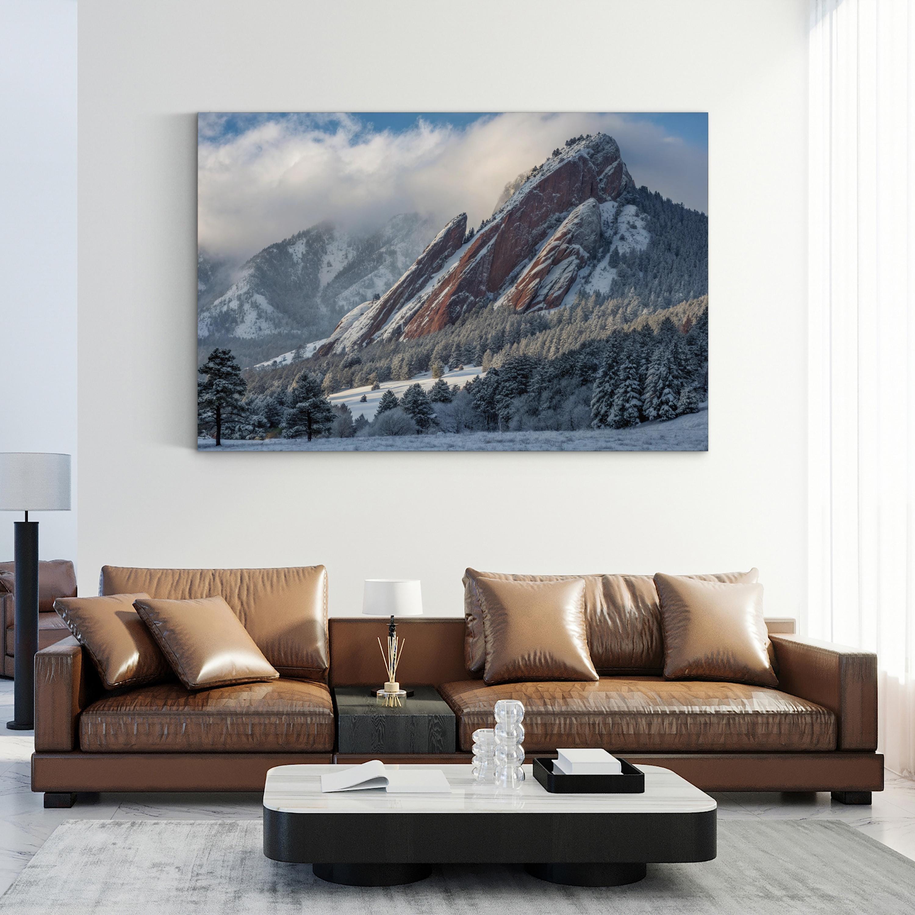 Flatirons Rocky Mountain – Vintage Photography Wall Art | Colorado Landscape Canvas Print