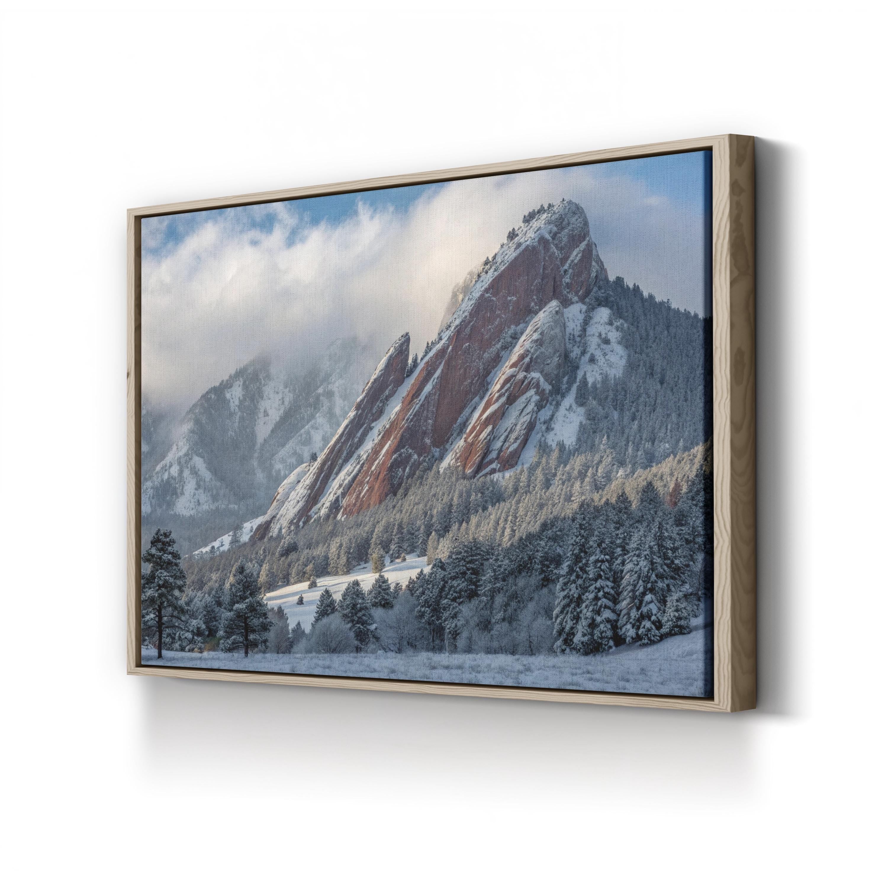 Flatirons Rocky Mountain – Vintage Photography Wall Art | Colorado Landscape Canvas Print