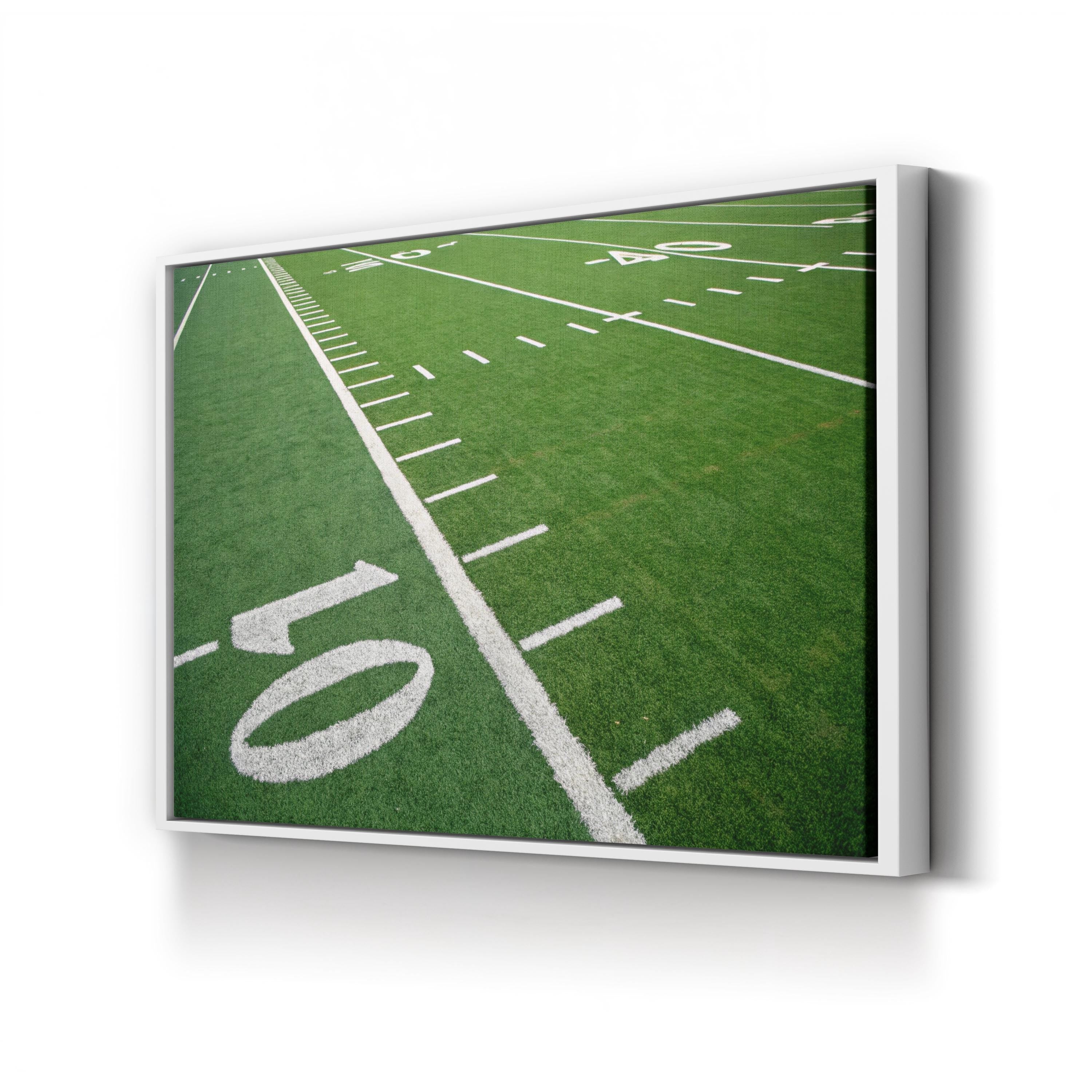 Football Field Turf – Vintage Photography Wall Art | Sports Canvas Print