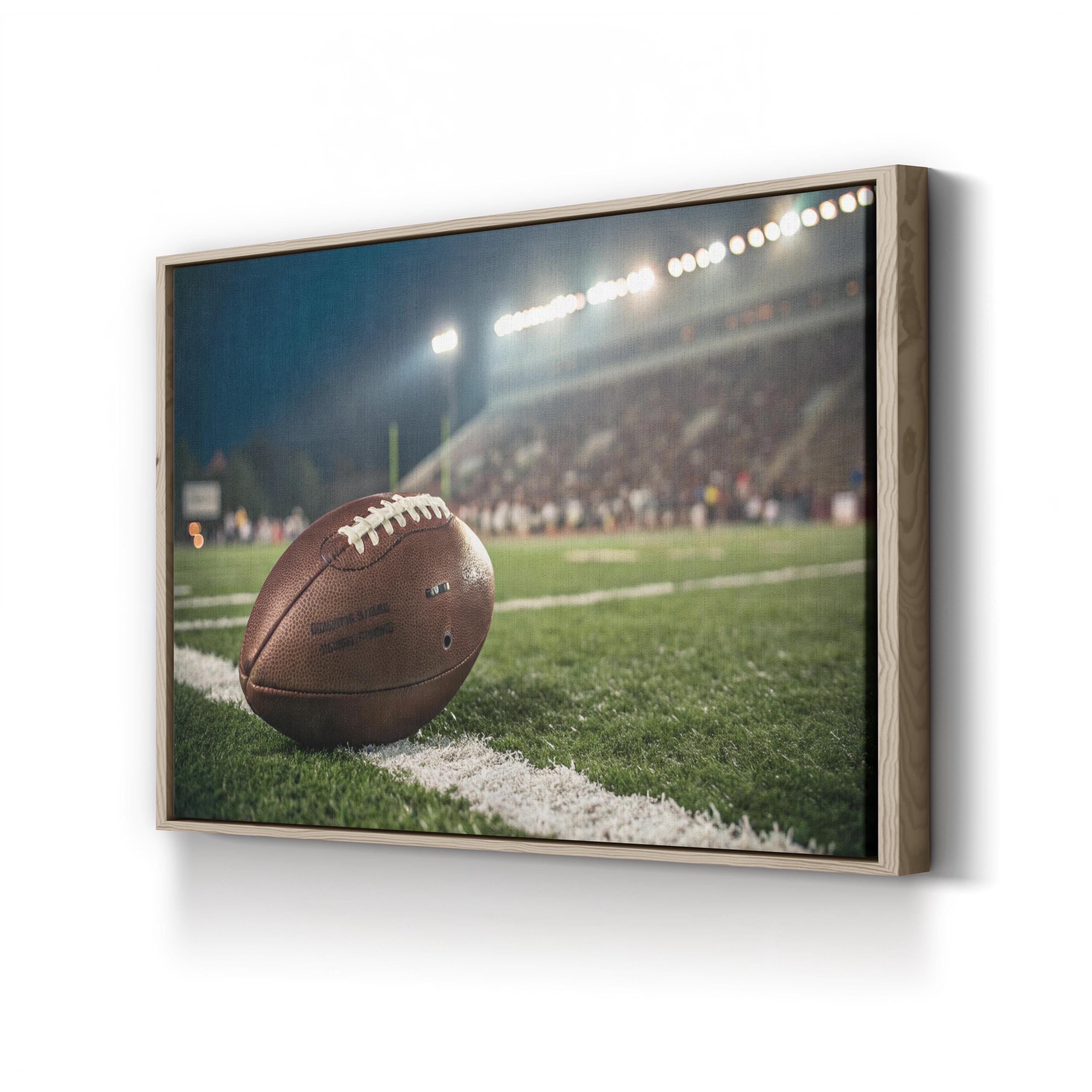 Classic Leather Football – Vintage Photography Wall Art | Stadium Sports Canvas Print