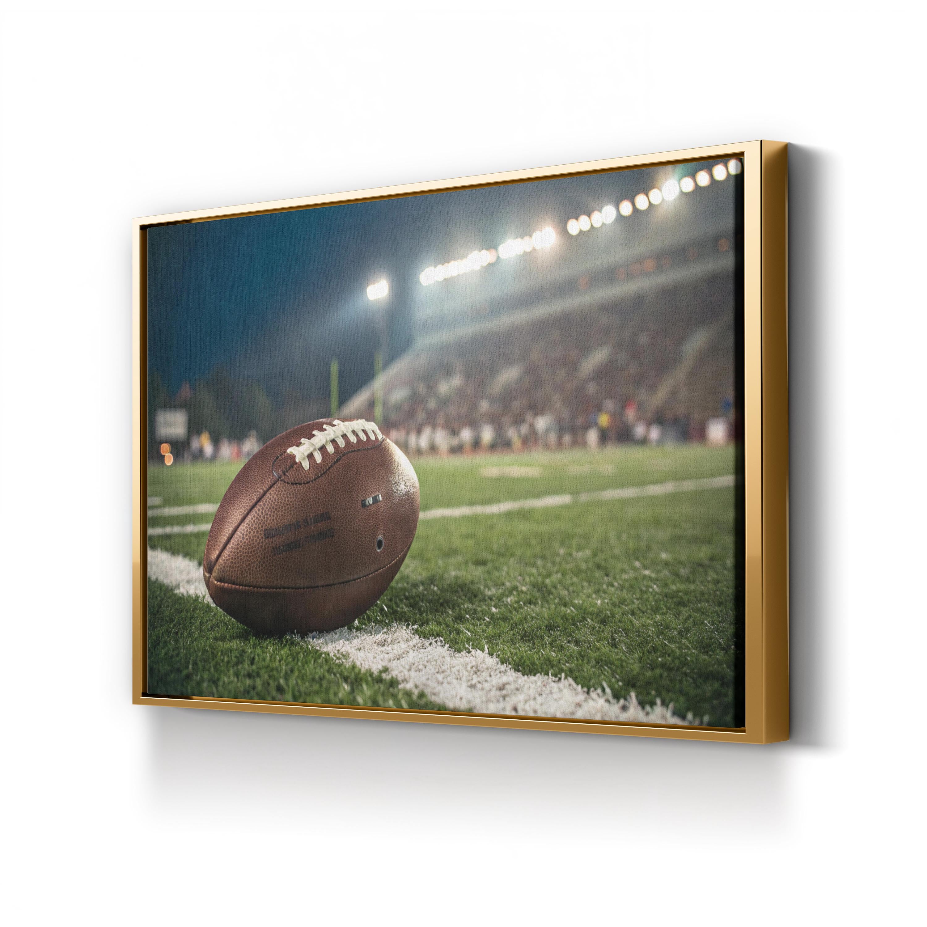 Classic Leather Football – Vintage Photography Wall Art | Stadium Sports Canvas Print