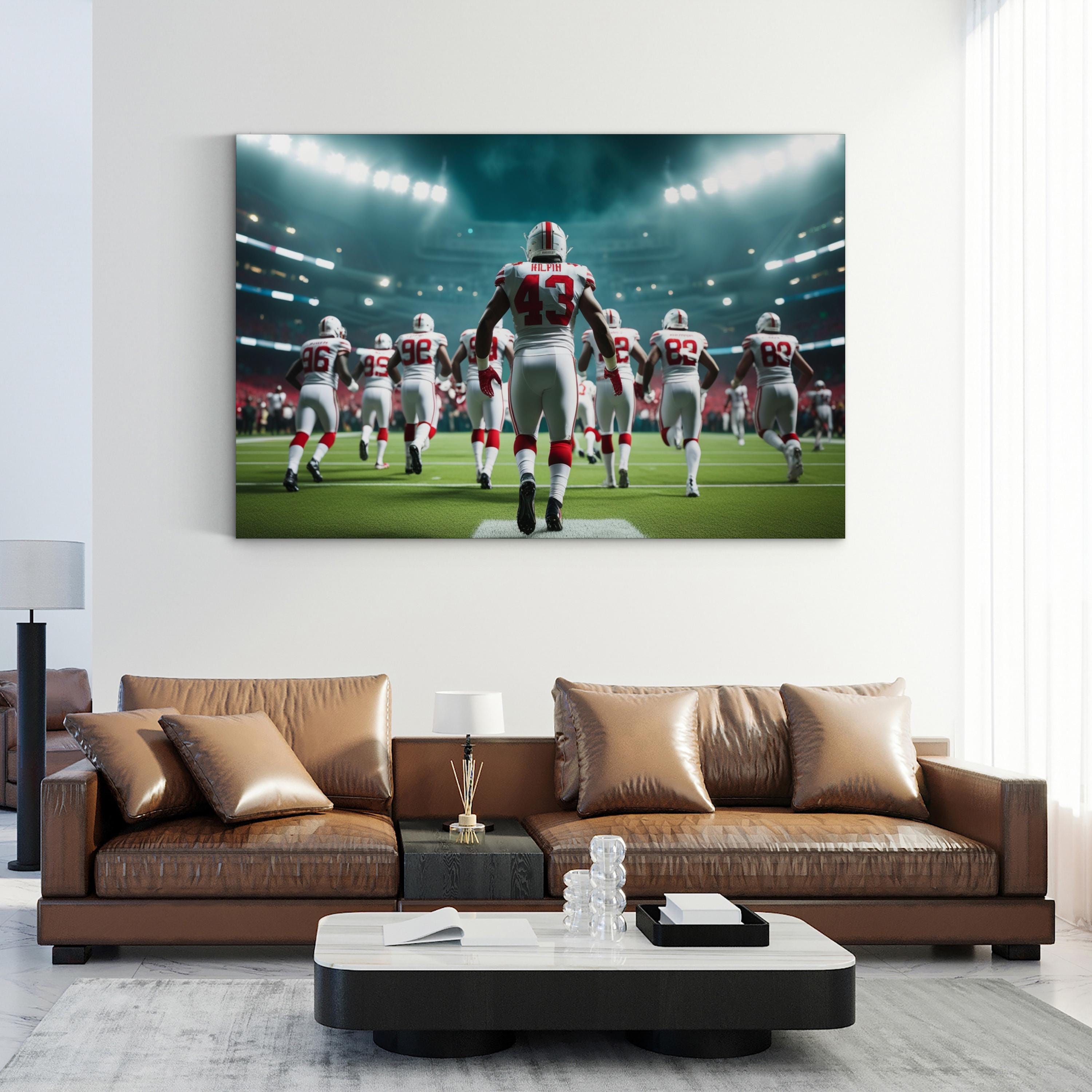 Football Game Day Stadium – Vintage Photography Wall Art | Sports Canvas Print