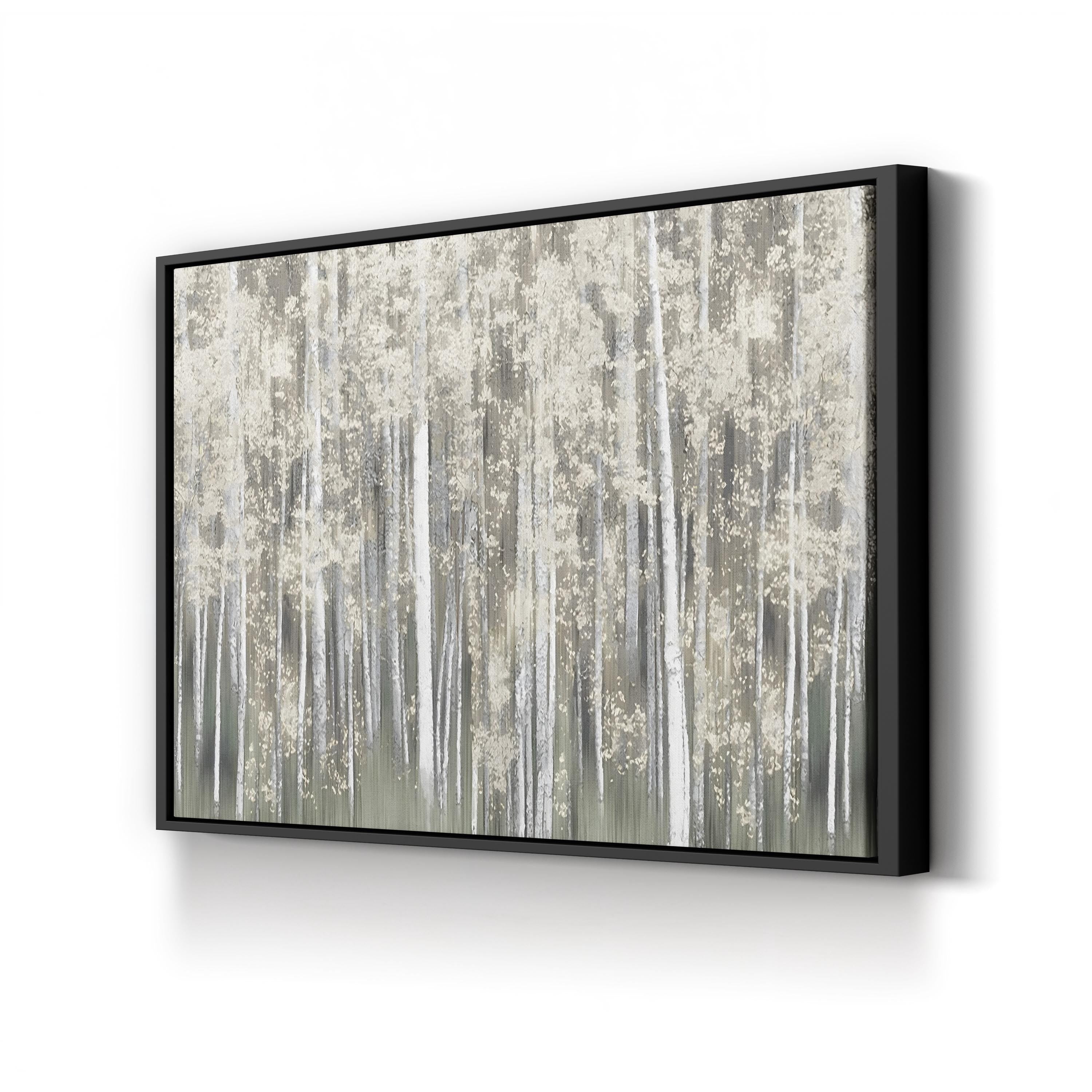 White Birch Grove – Period Illustration Wall Art | Minimalist Rustic Canvas Print