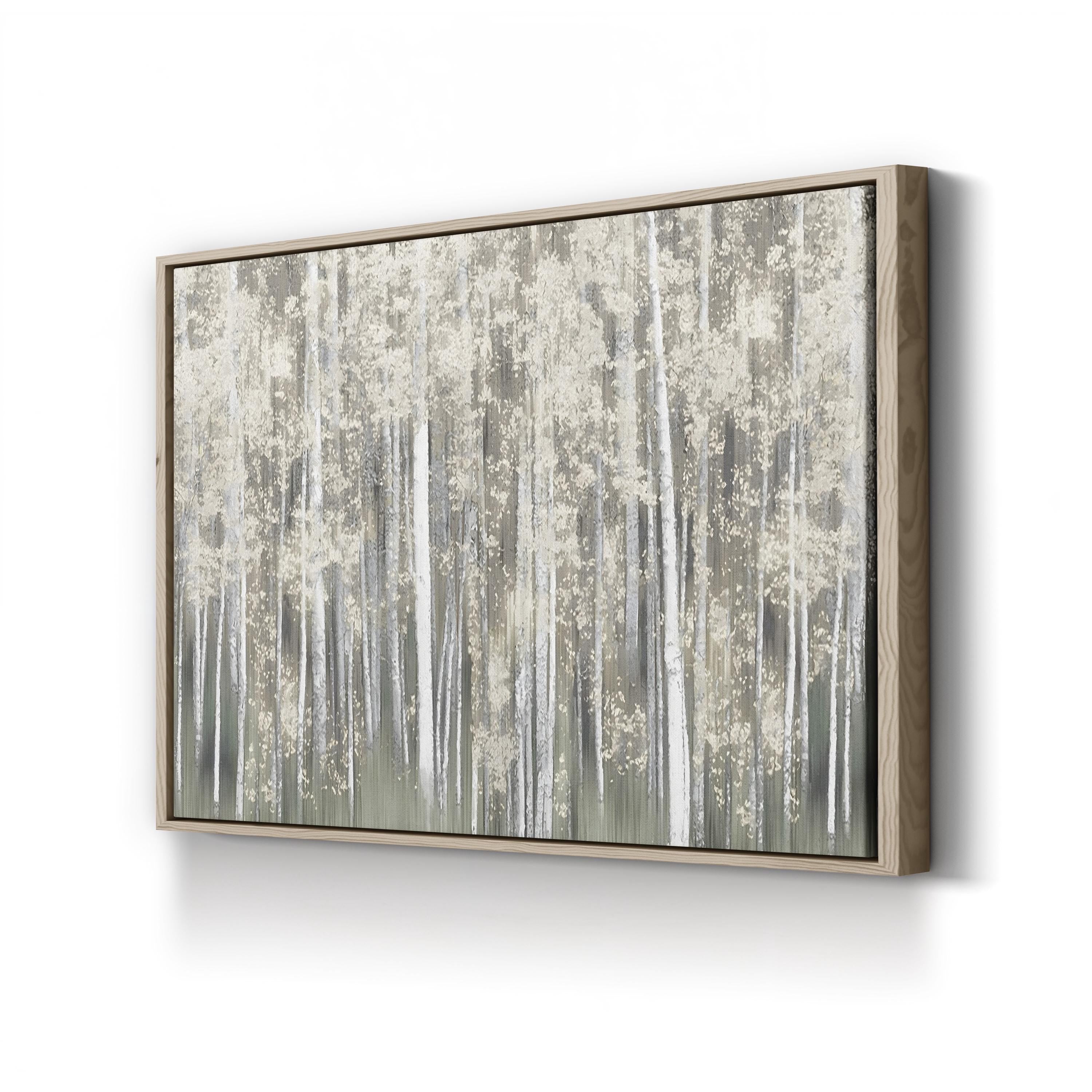 White Birch Grove – Period Illustration Wall Art | Minimalist Rustic Canvas Print