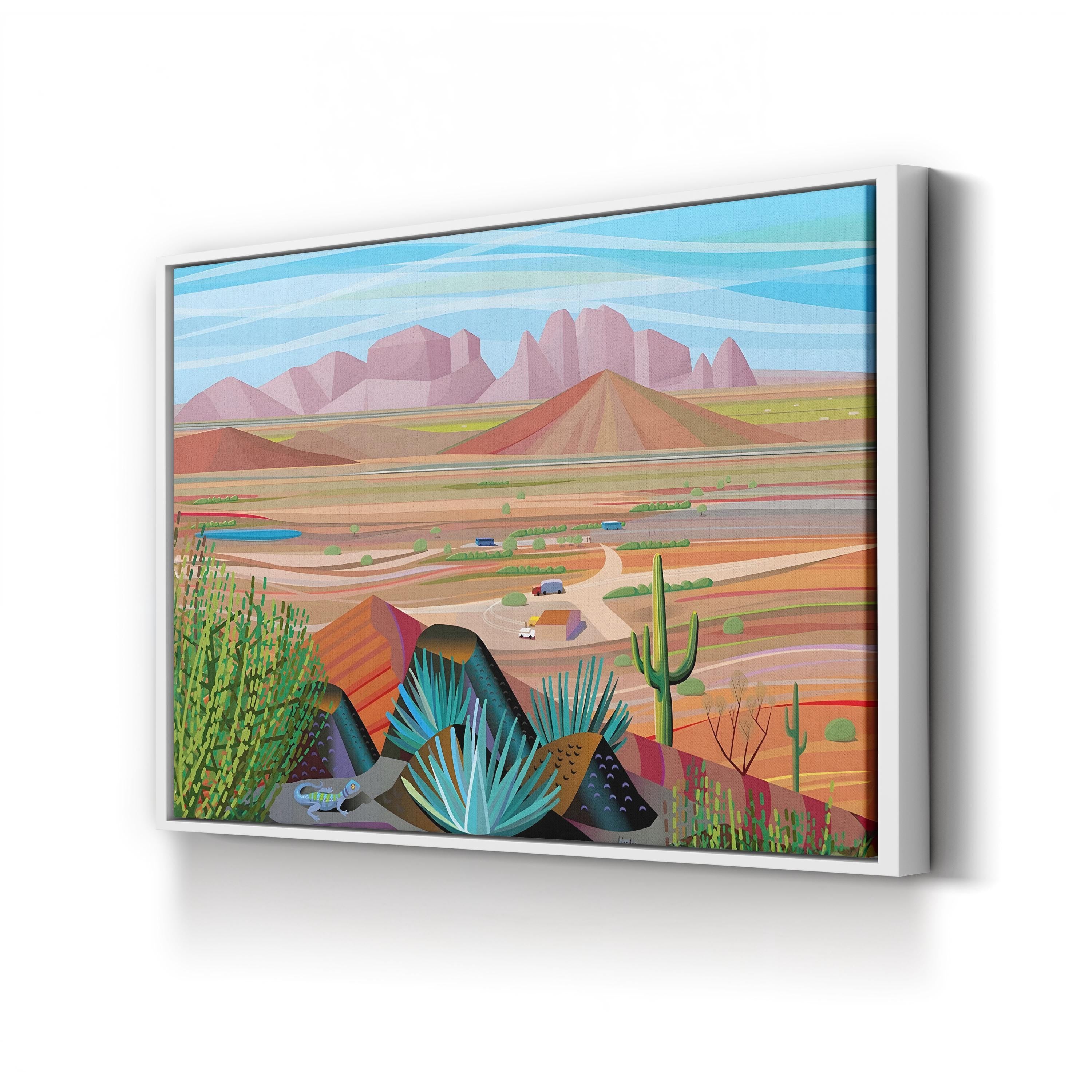 West of Phoenix Canvas Art Print: Southwestern Desert Landscape Wall Art