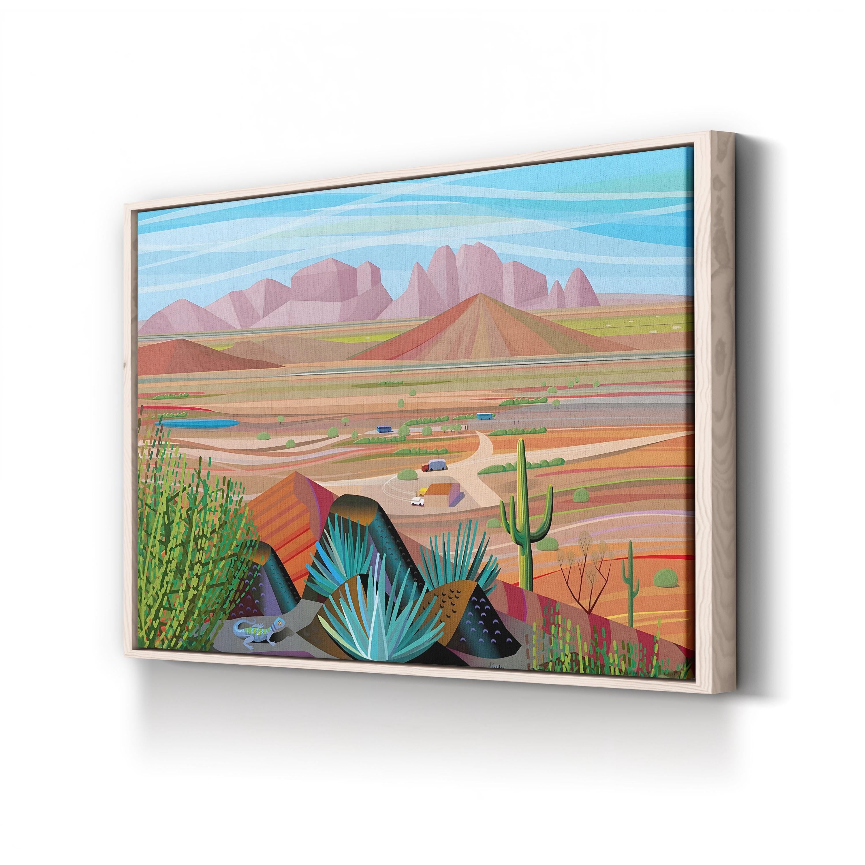 West of Phoenix Canvas Art Print: Southwestern Desert Landscape Wall Art