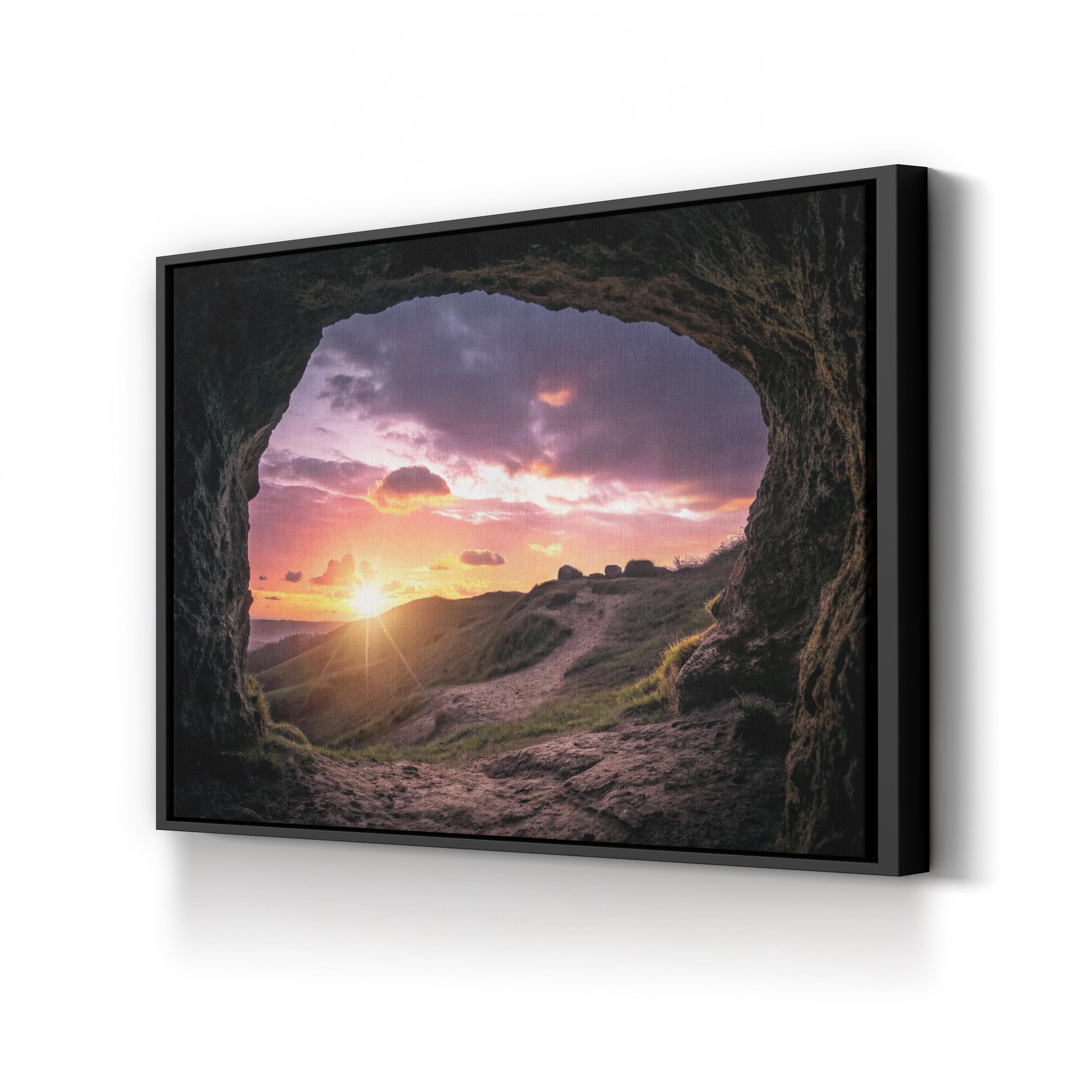 Golgotha Sunset – Period Illustration Wall Art | Christian Landscape Canvas Print