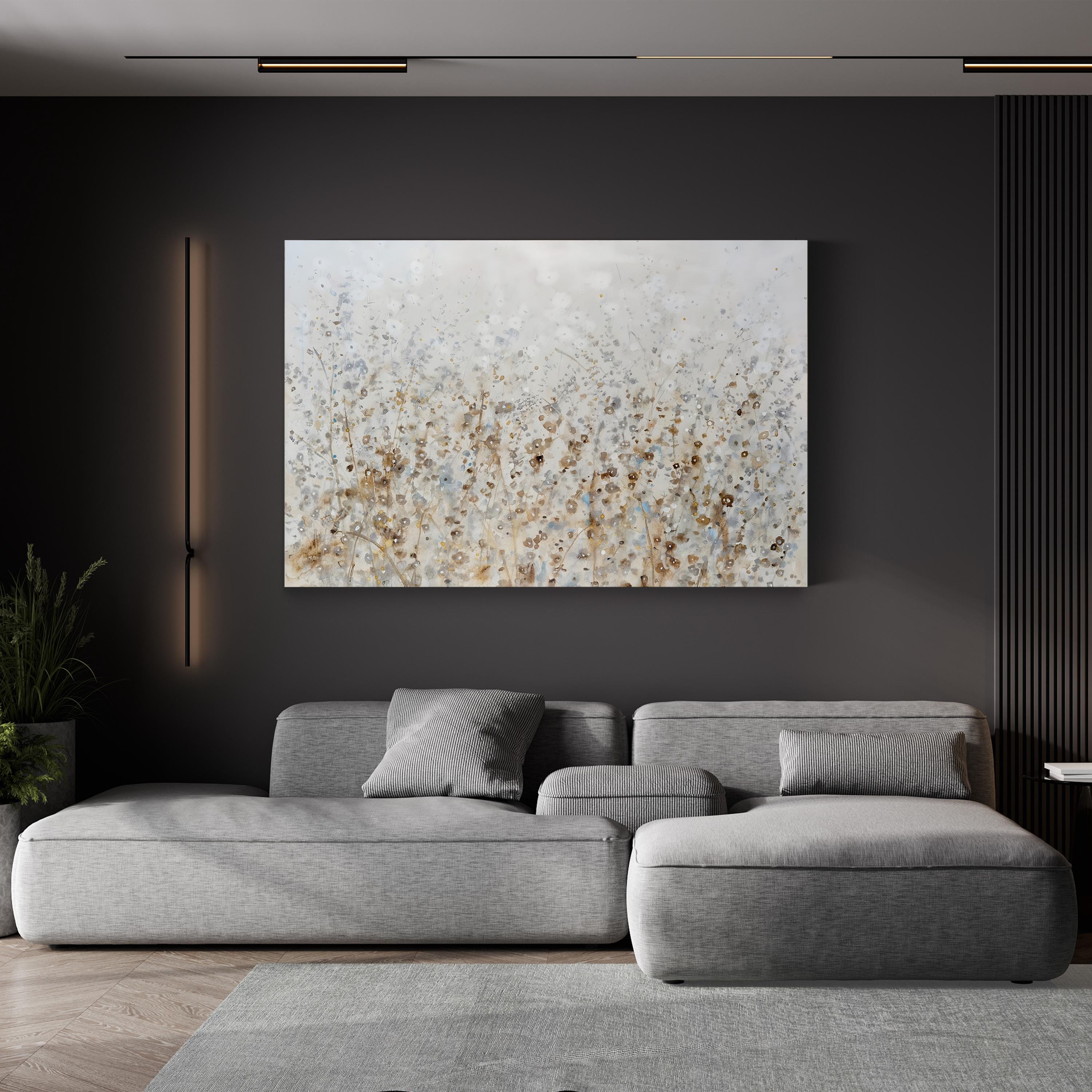 Rustic Wildflower Bloom – Period Illustration Wall Art | Elegant Floral Canvas Print