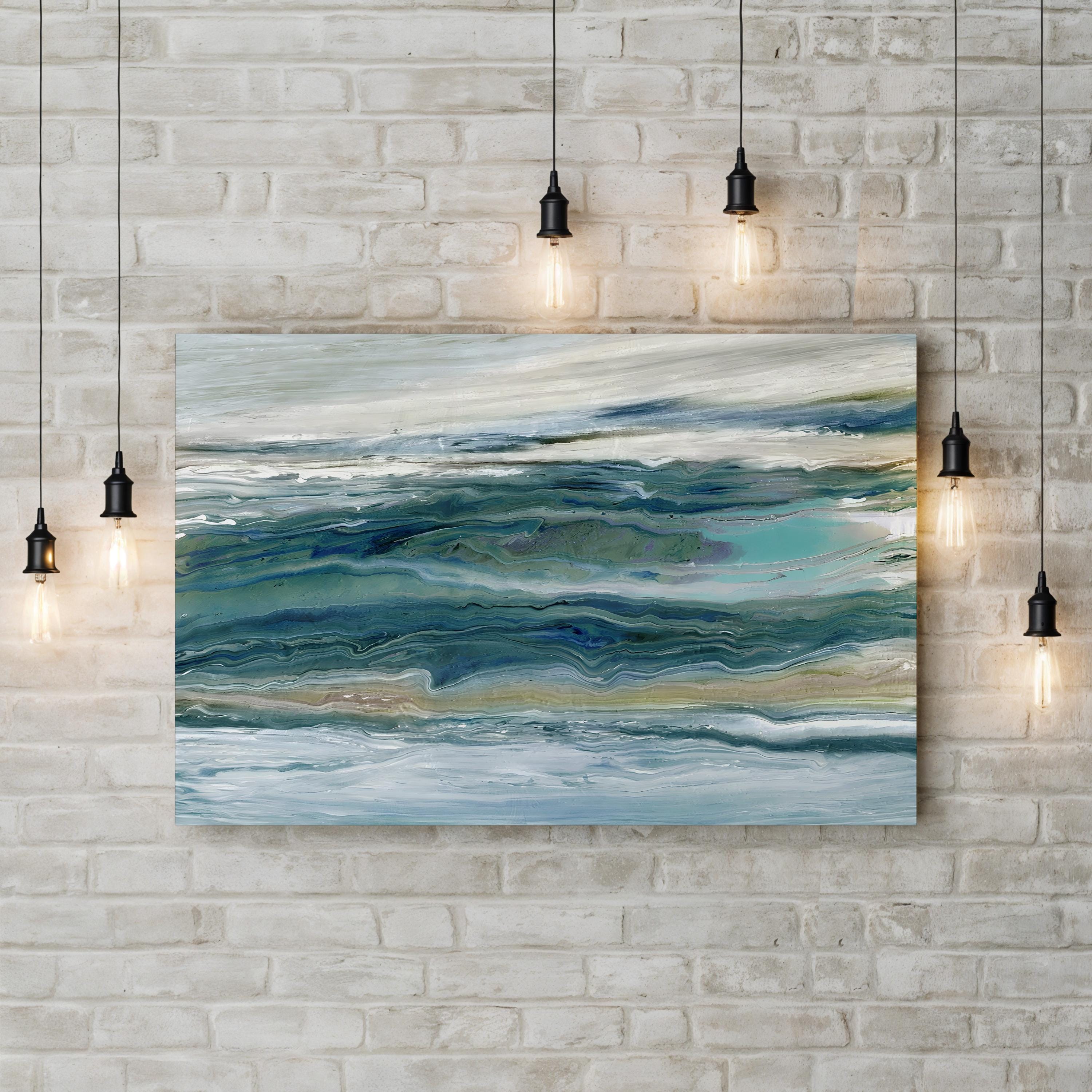 Wind and Water Wall Art by Carol Robinson | Contemporary Abstract Coastal Landscape