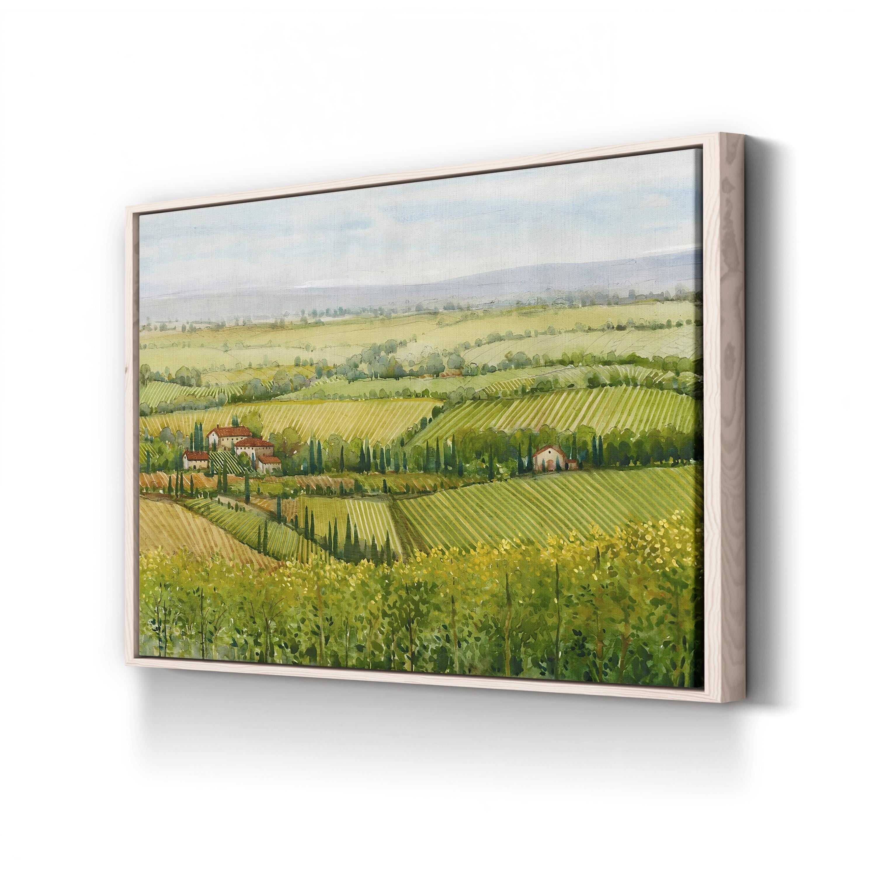 Tuscan Vineyard Canvas Print: Wine Country Landscape Wall Art