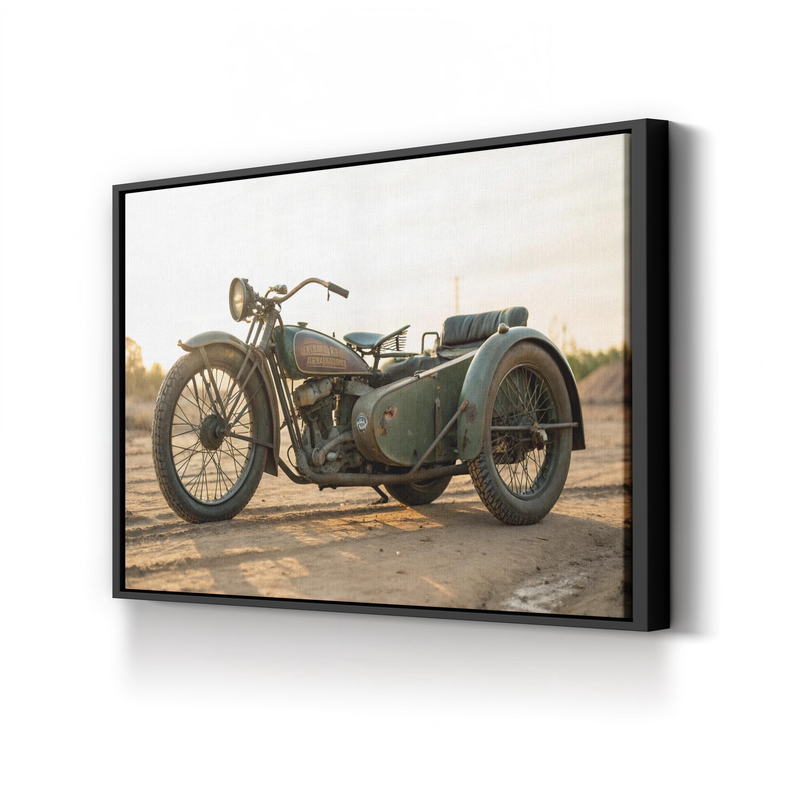 1919 Harley-Davidson Motorcycle Wall Art — Vintage Early 20th Century Motorcycling Print