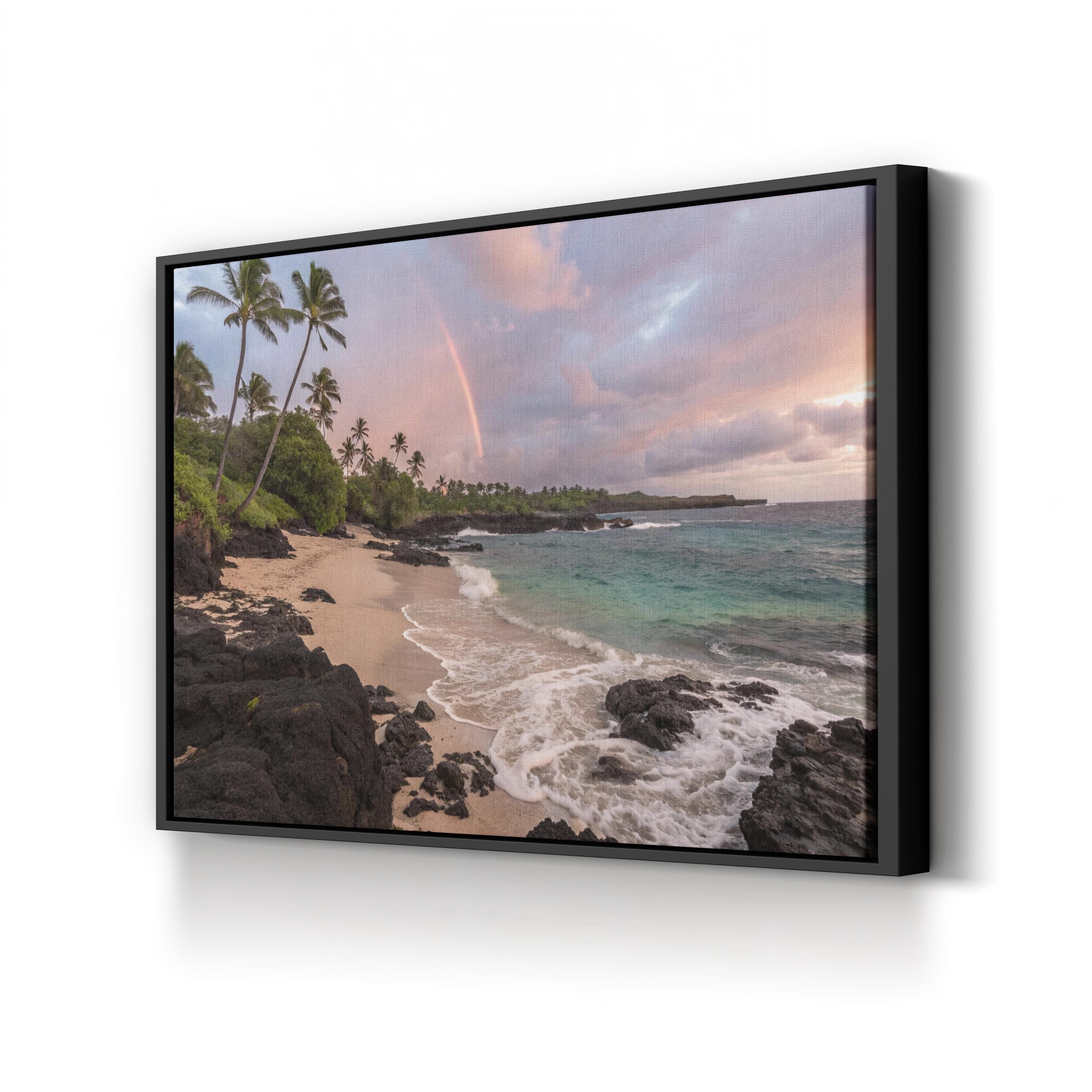 Hawaiian Beach Canvas Print: Tropical Ocean Scene, Beach House Decor