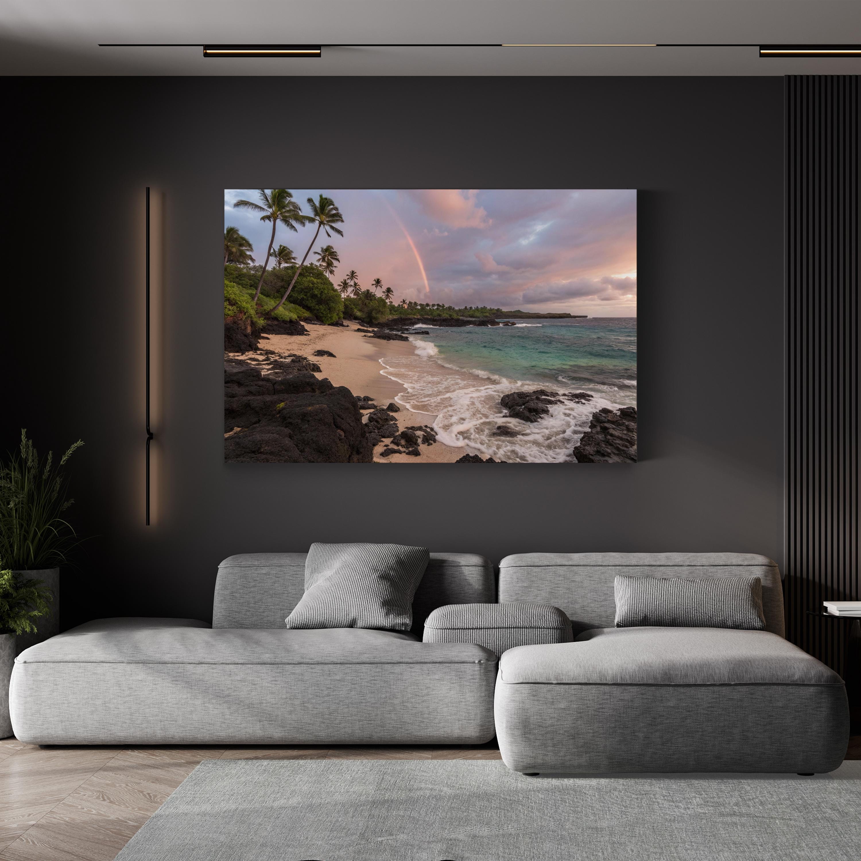 Hawaiian Beach Canvas Print: Tropical Ocean Scene, Beach House Decor