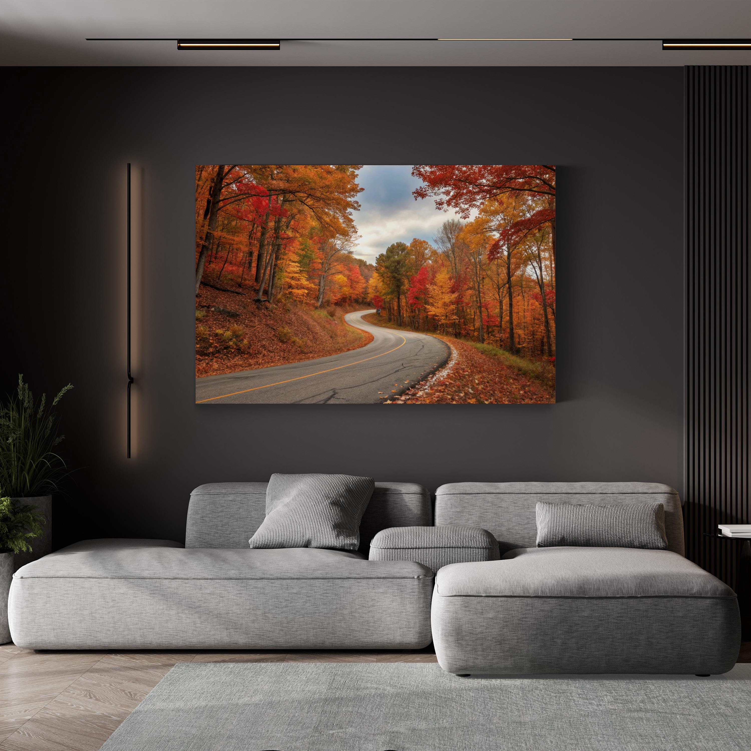 Hocking Hills Fall Foliage, Ohio – Nature Photography Wall Art | Autumn Landscape Canvas Print
