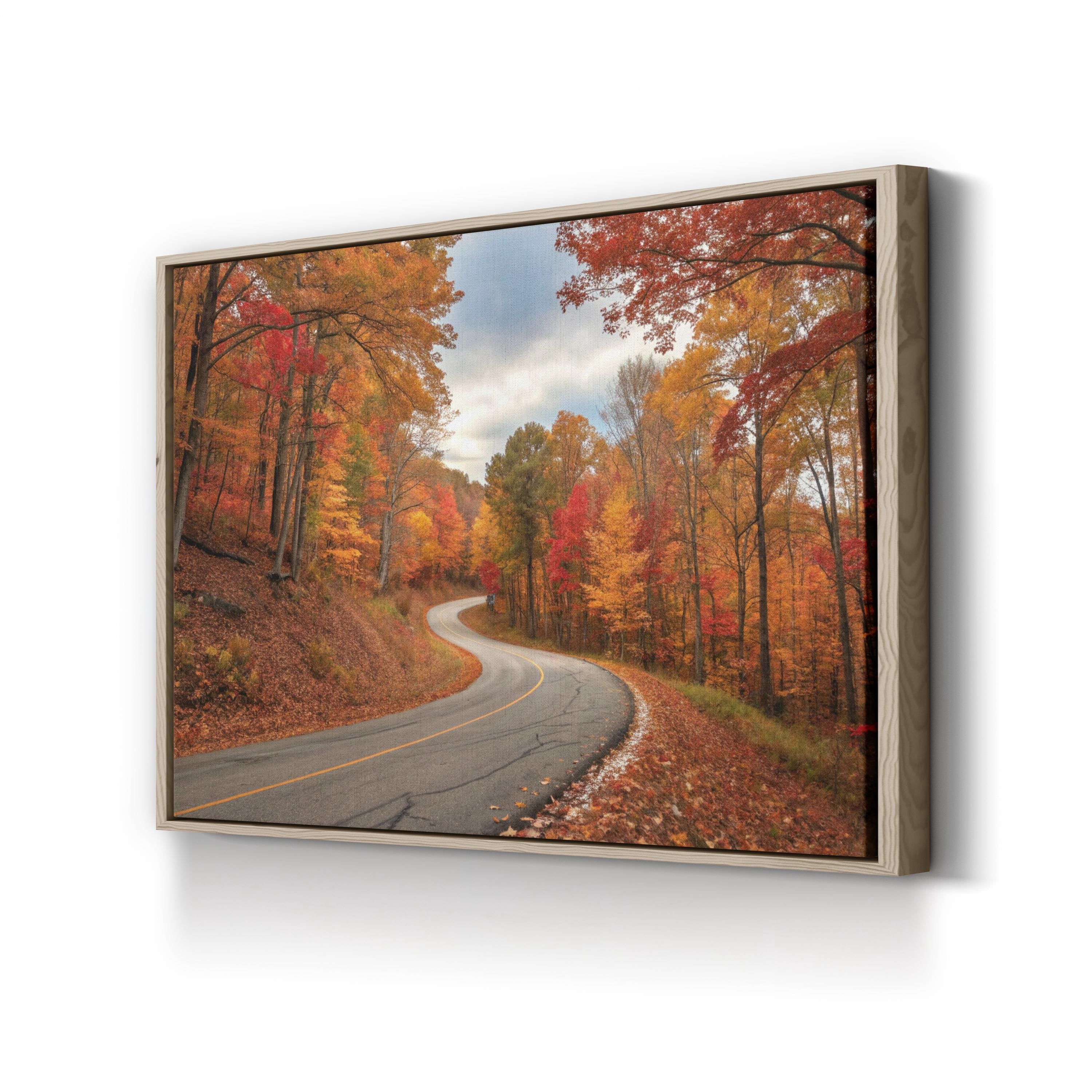 Hocking Hills Fall Foliage, Ohio – Nature Photography Wall Art | Autumn Landscape Canvas Print