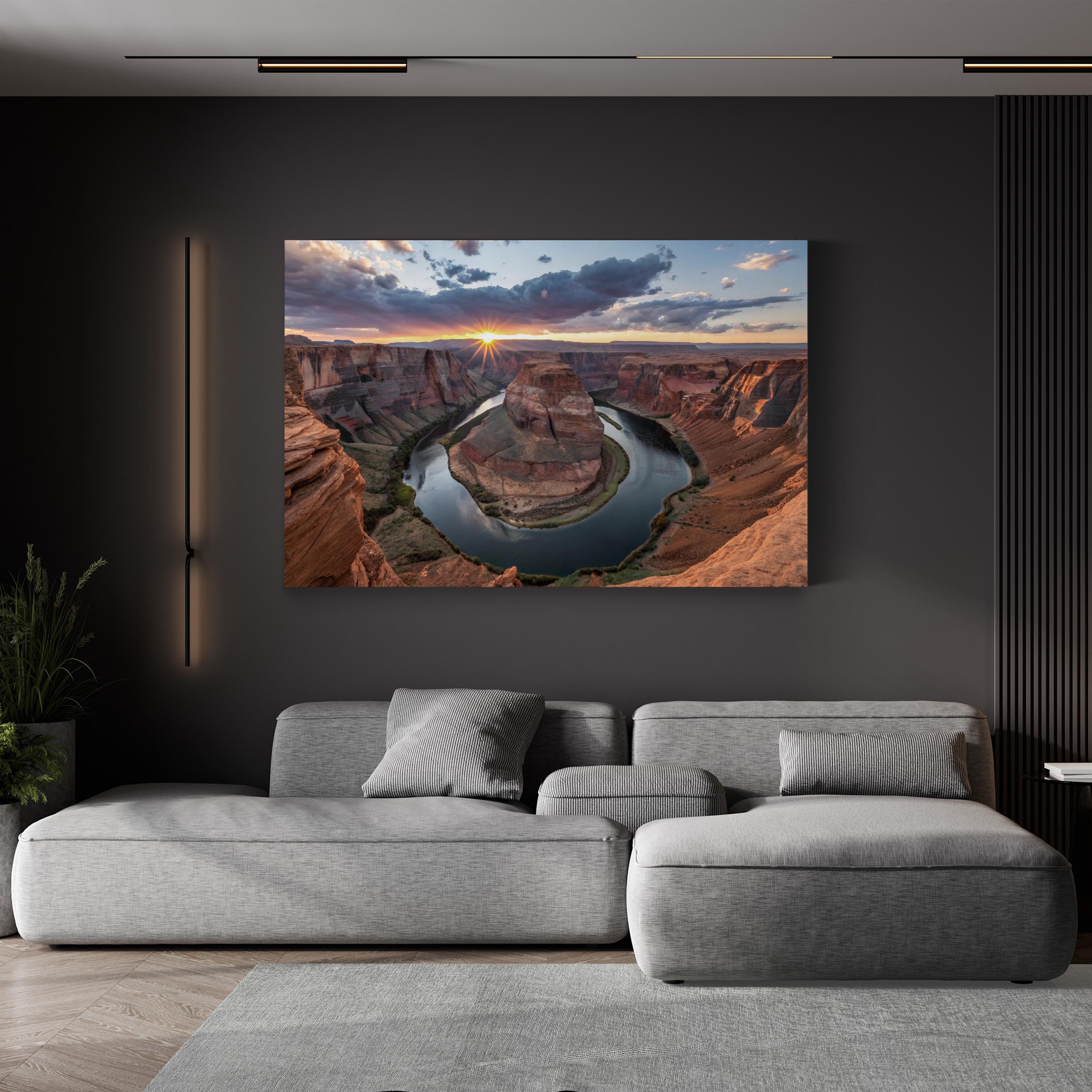 Horseshoe Bend Colorado River – Vintage Photography Wall Art | Nature Canvas Print