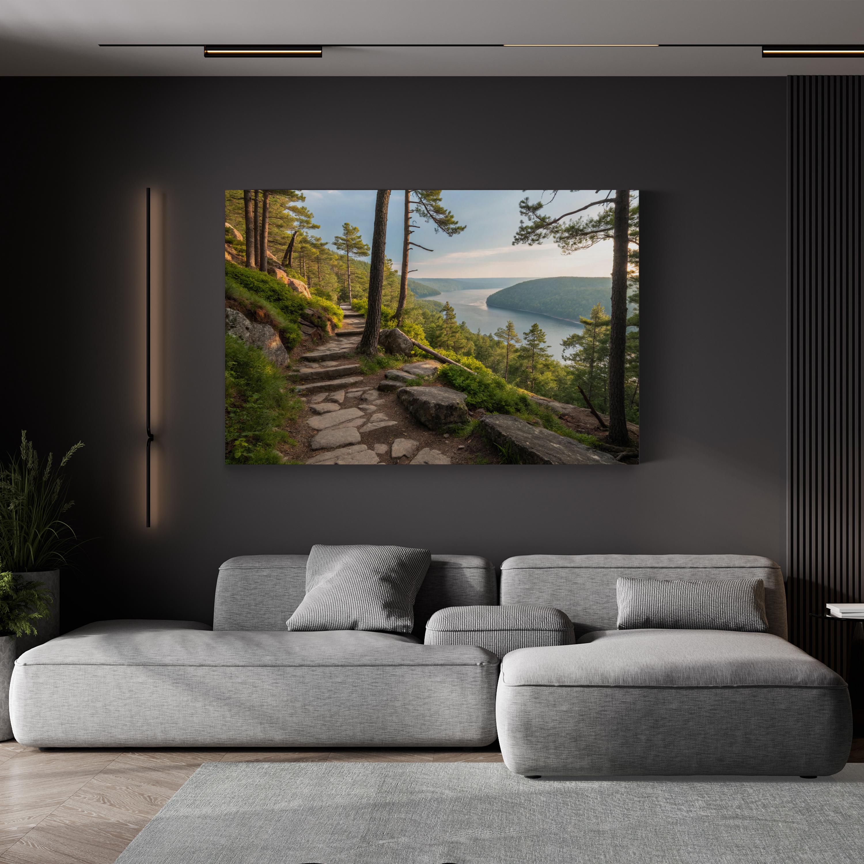 Ice Age Trail Overlook – Vintage Photography Wall Art | Scenic Landscape Canvas Print