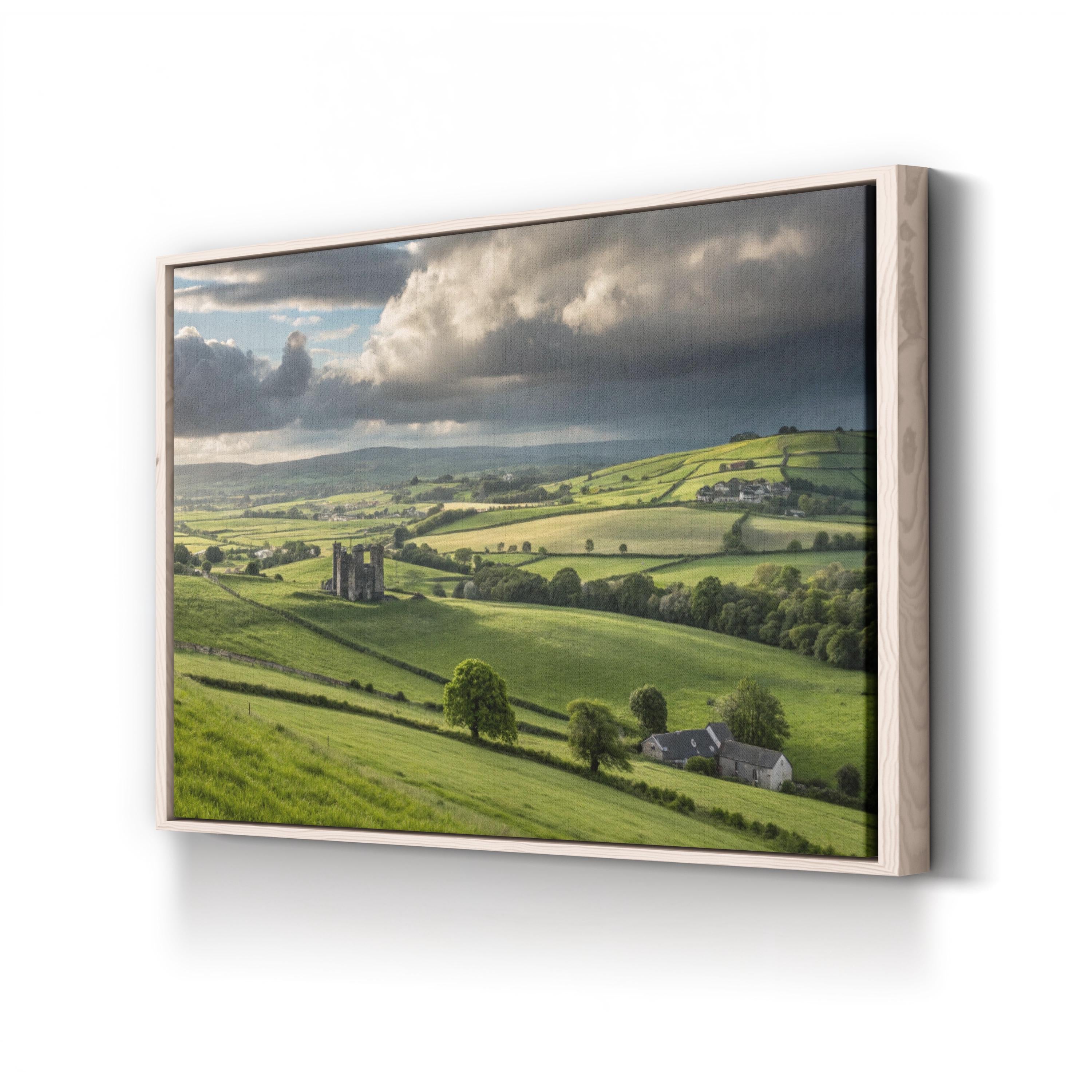 Irish Countryside Green Hills – Vintage Photography Wall Art | Landscape Canvas Print