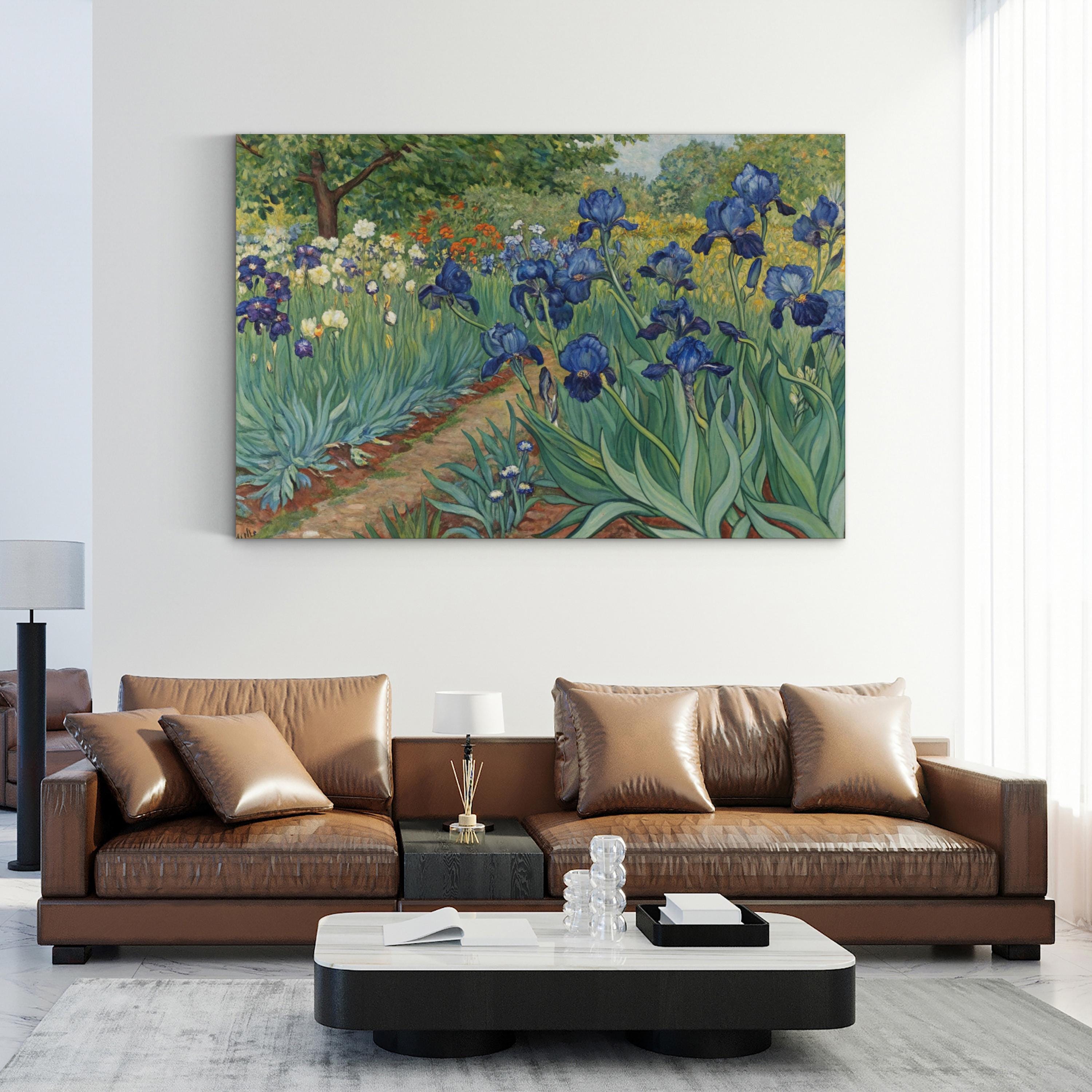 Iris Flower – Period Illustration Wall Art | Botanical Garden Canvas Print