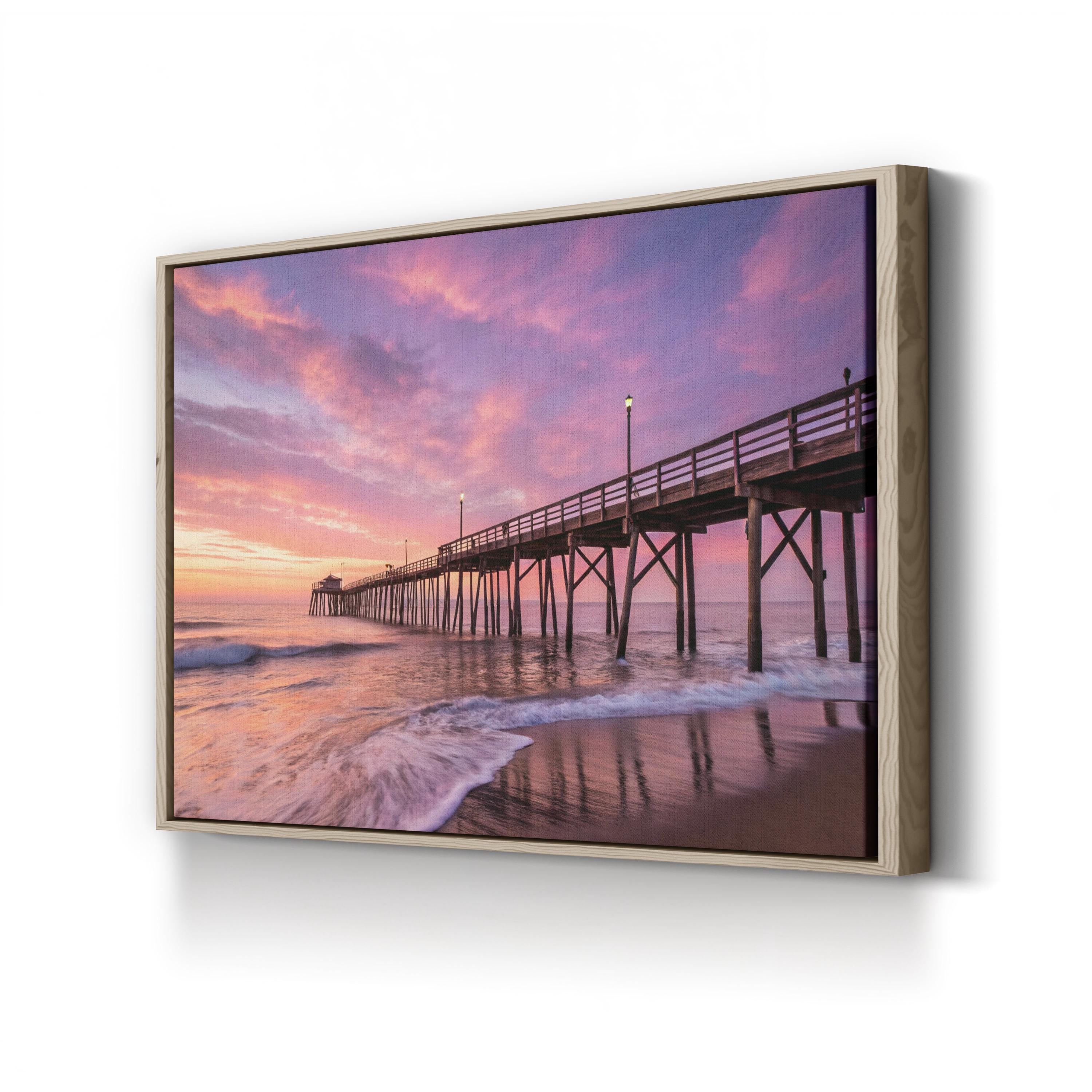 Jersey Shore Sunset Canvas Print – Coastal Pier Seascape