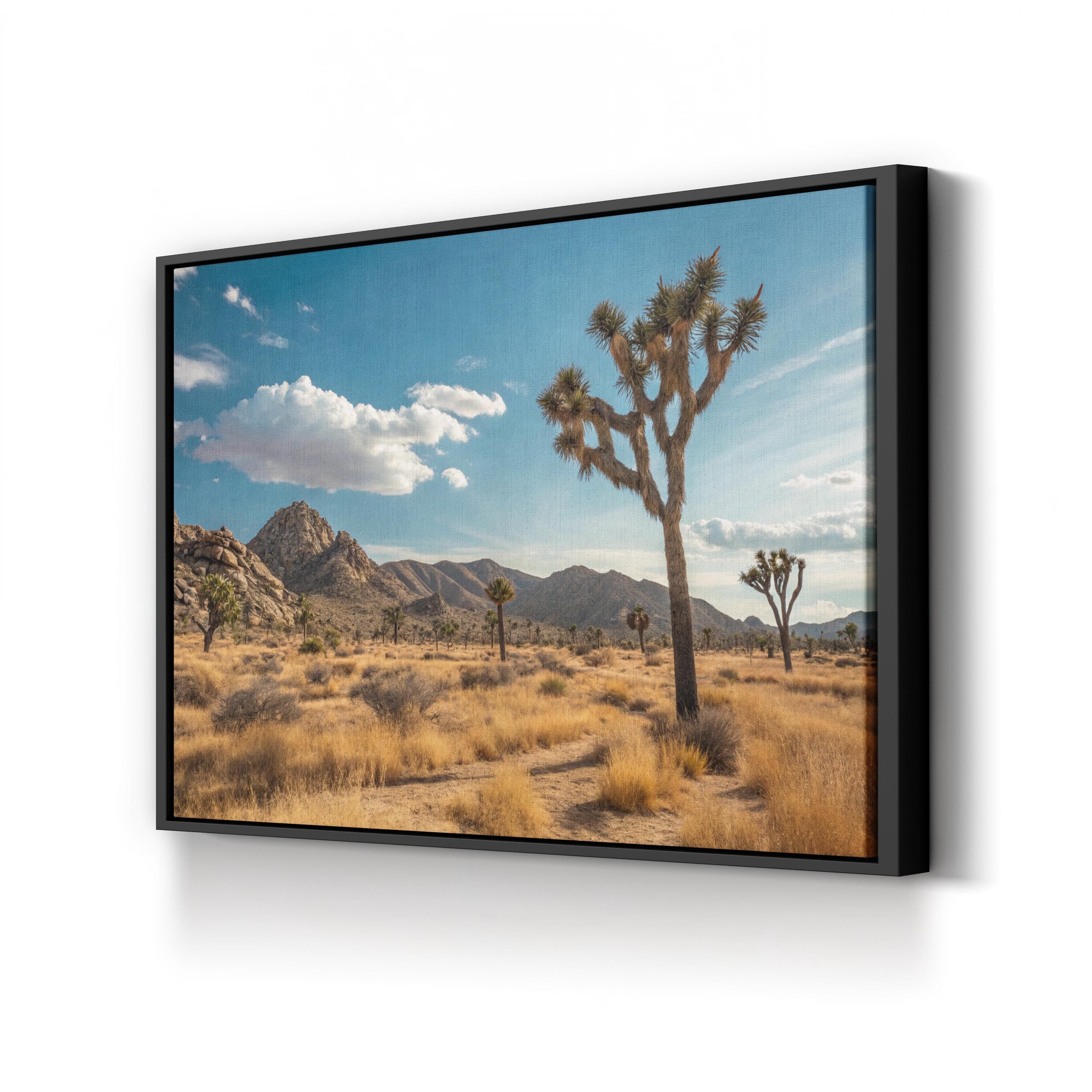 Joshua Tree Sunset – Vintage Photography Wall Art | Desert Landscape Canvas Print