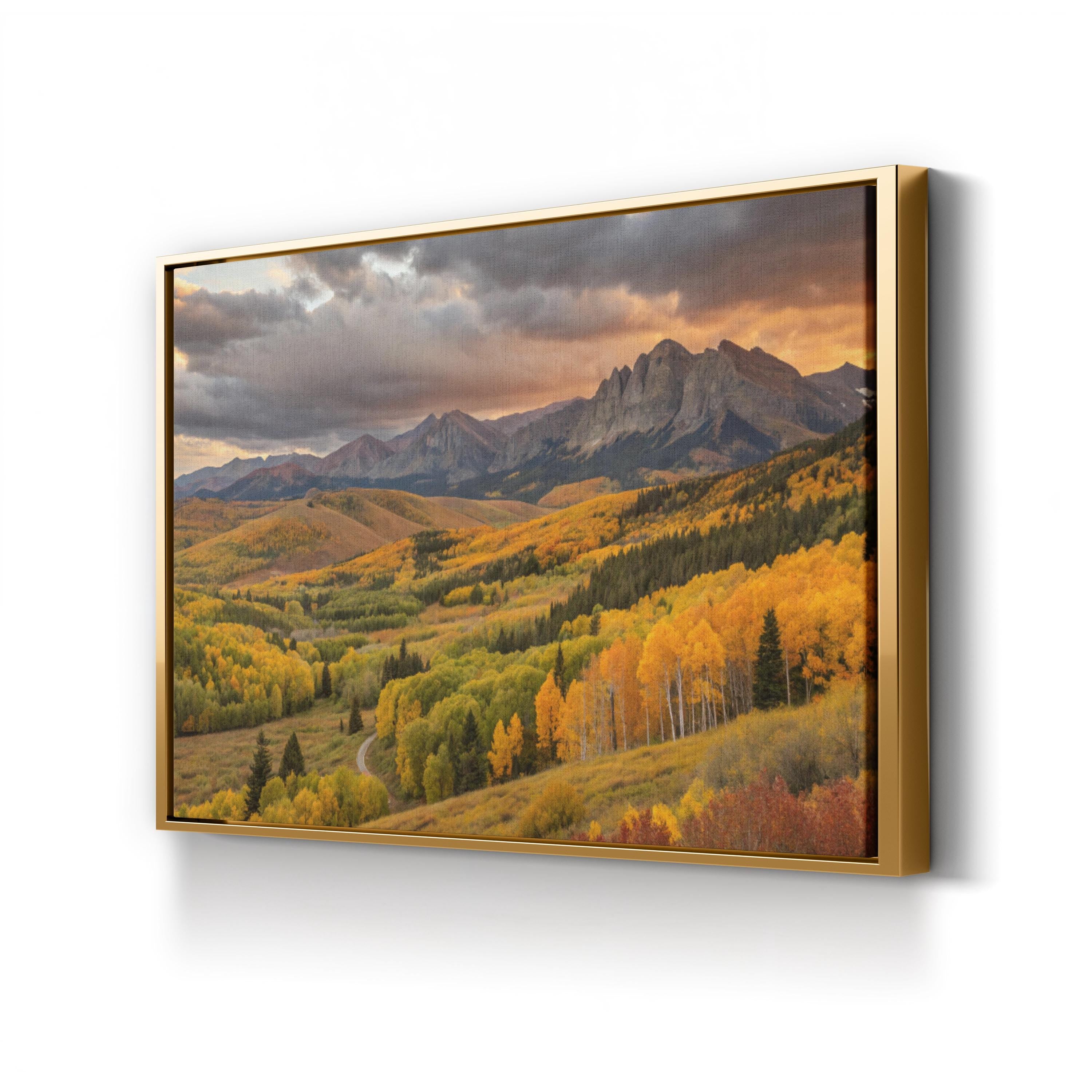 Kebler Pass Autumn Aspens – Vintage Photography Wall Art | Colorado Canvas Print