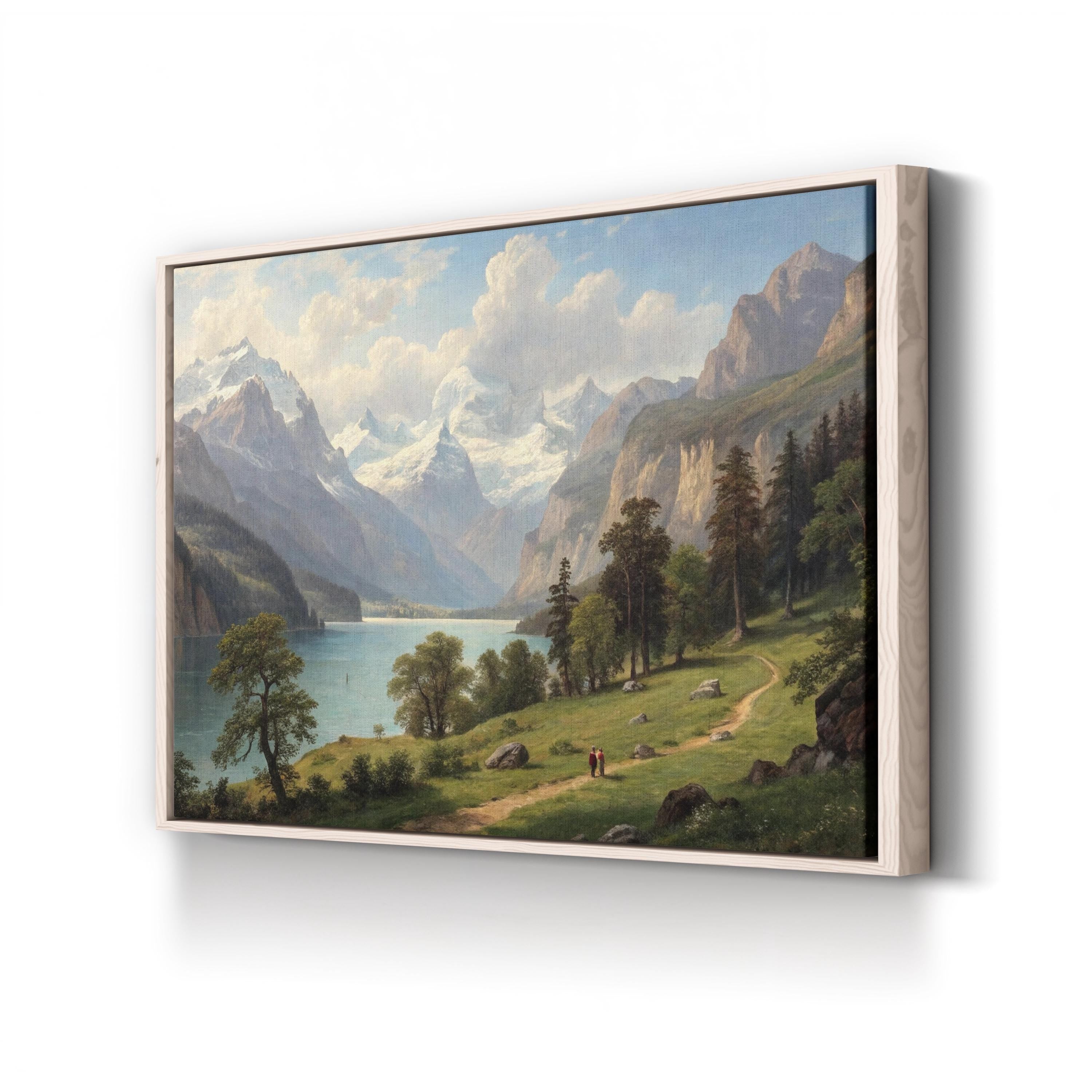 Lake Lucerne, Swiss Alps, Lucerne, Switzerland Wall Art — Scenic Alpine Landscape Canvas Print