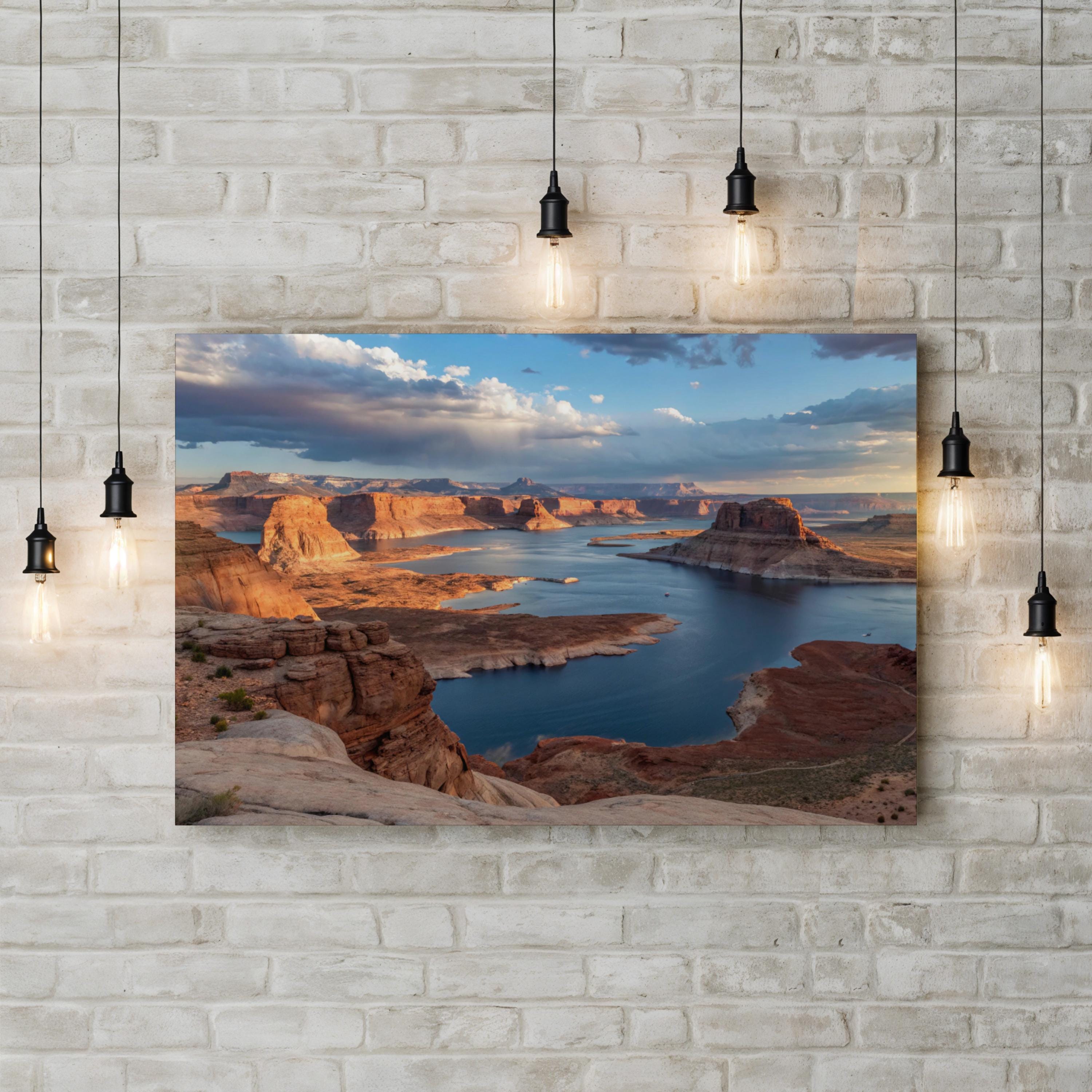 Lake Powell, Glen Canyon, Utah & Arizona, USA Wall Art — American Southwest Desert Landscape Canvas Print