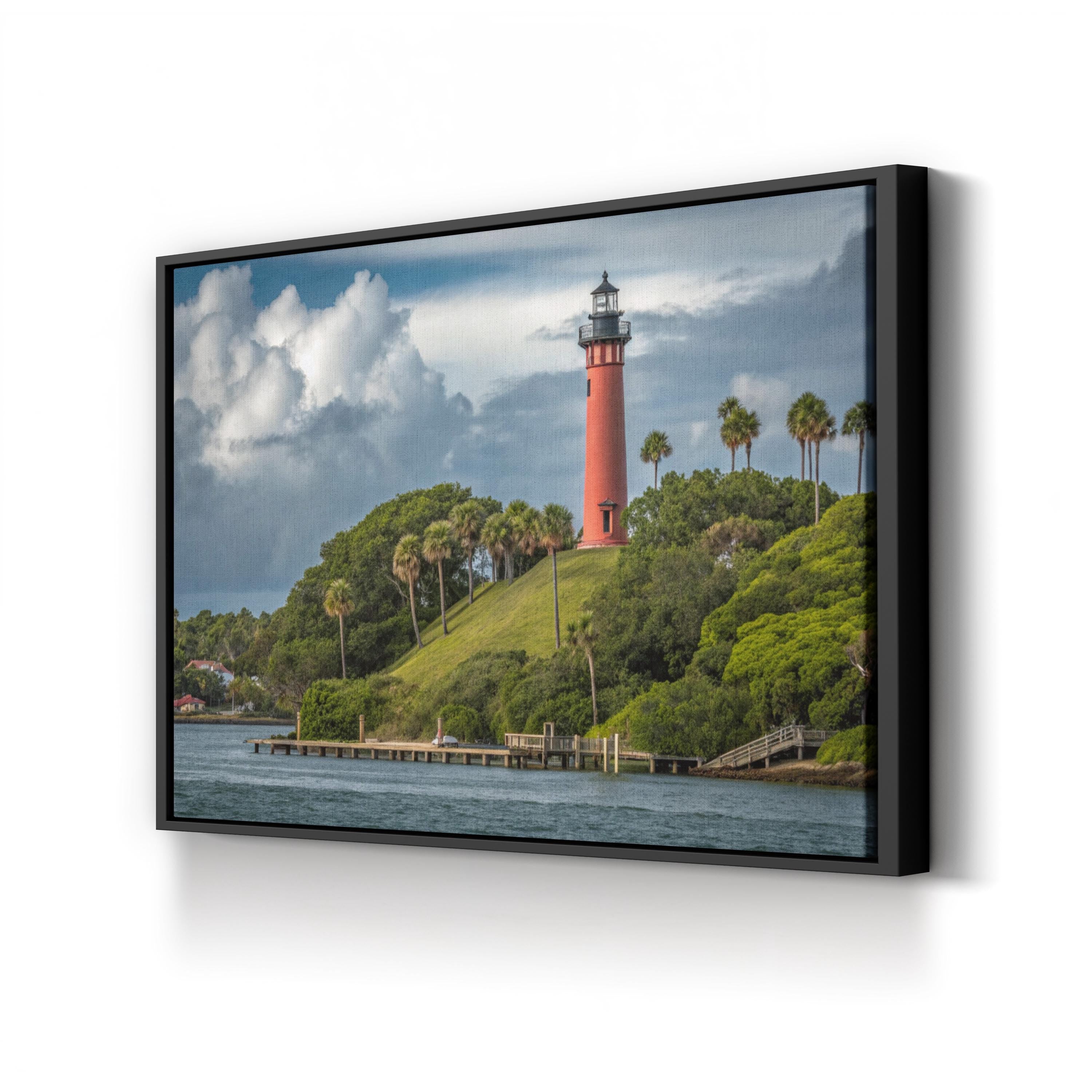 Jupiter Inlet Lighthouse Wall Art — Florida Coastal Landscape Canvas Print