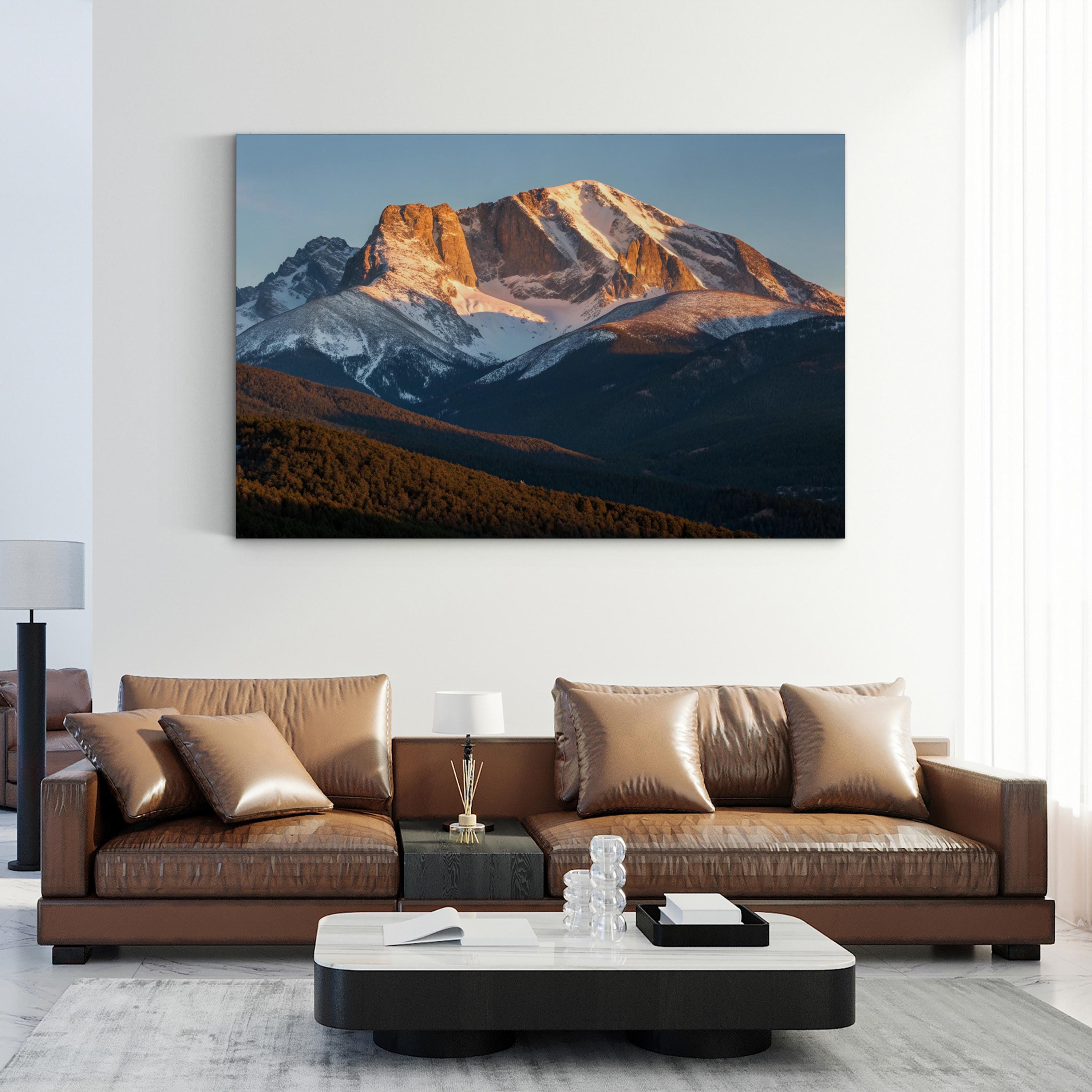 Longs Peak Sunrise – Vintage Photography Wall Art | Rocky Mountain Canvas Print