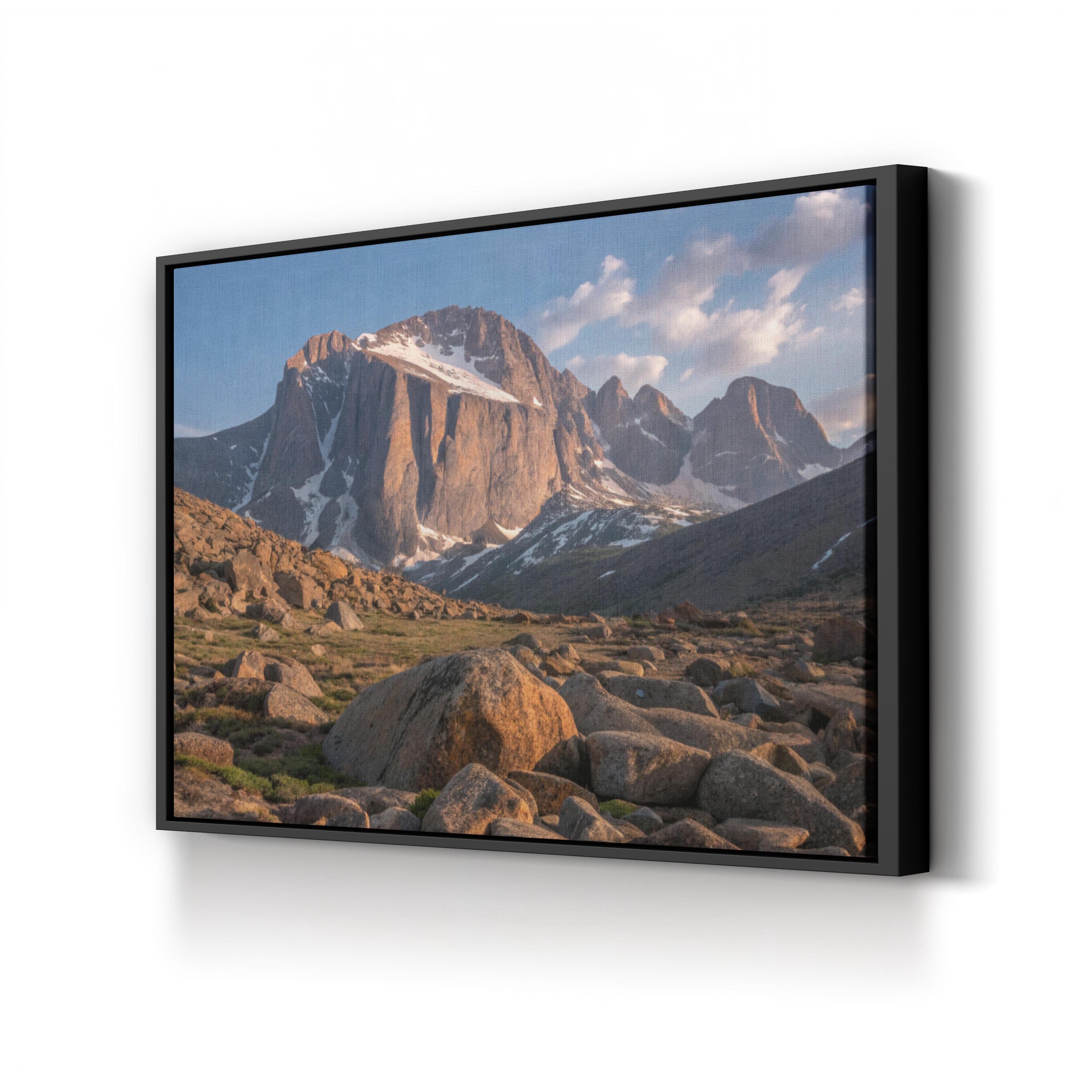 Longs Peak Boulder Field – Vintage Photography Wall Art | Rocky Mountain Canvas Print