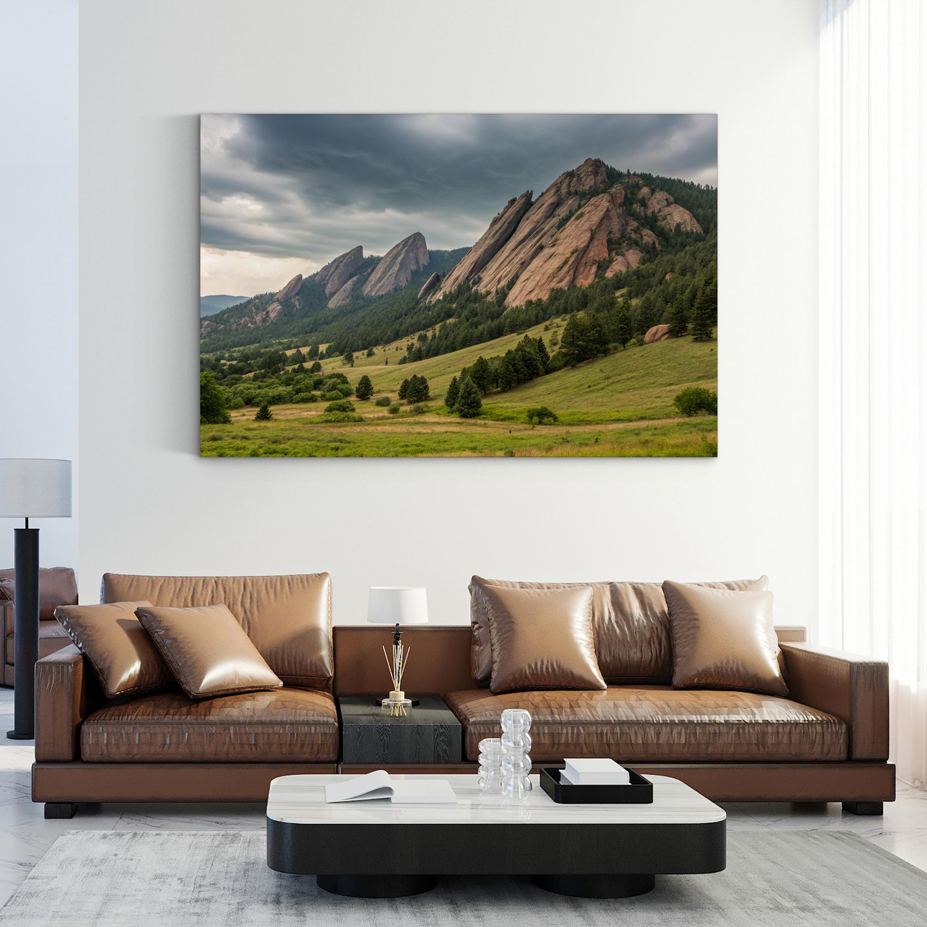Flatirons Foothills – Vintage Photography Wall Art | Colorado Rocky Mountain Canvas Print