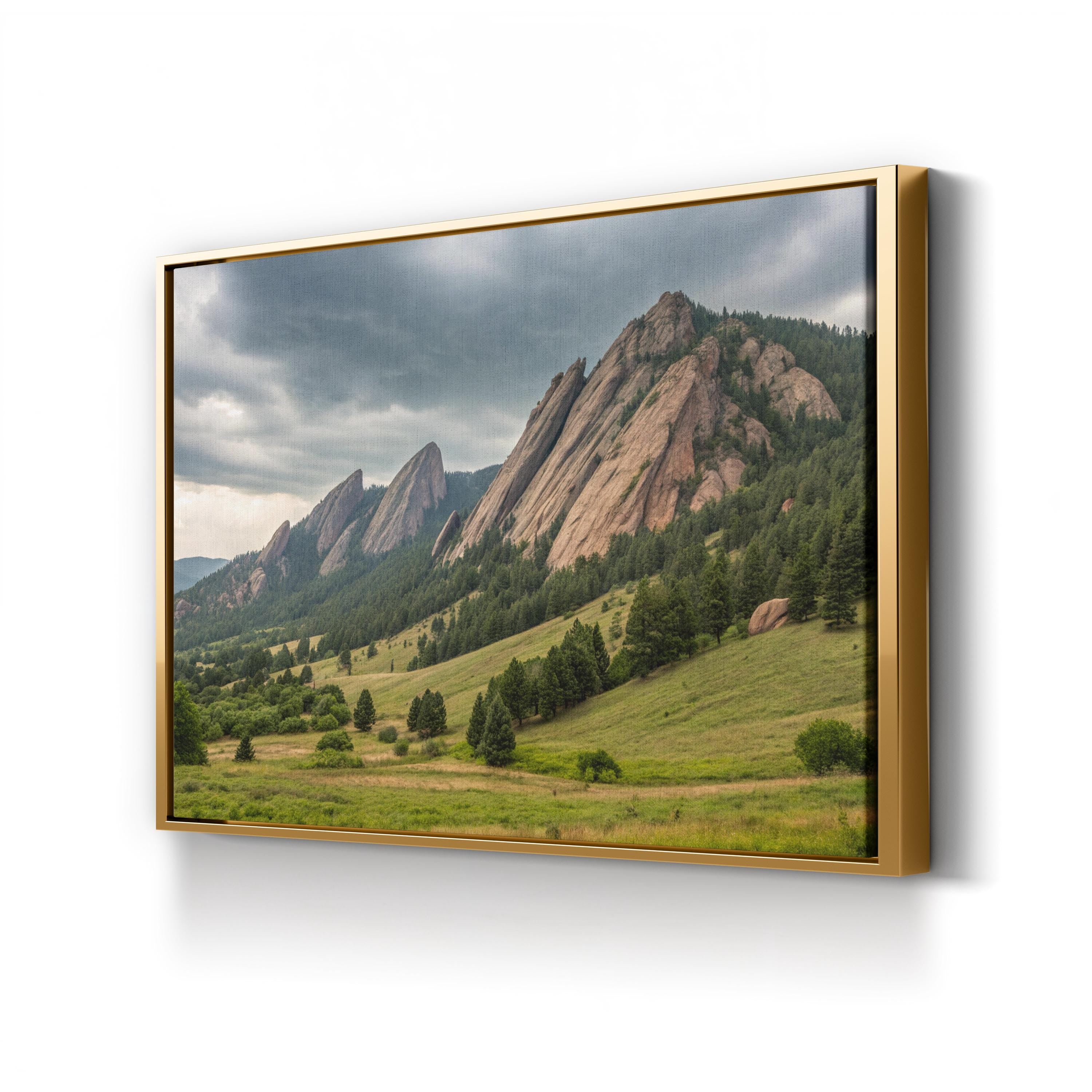 Flatirons Foothills – Vintage Photography Wall Art | Colorado Rocky Mountain Canvas Print