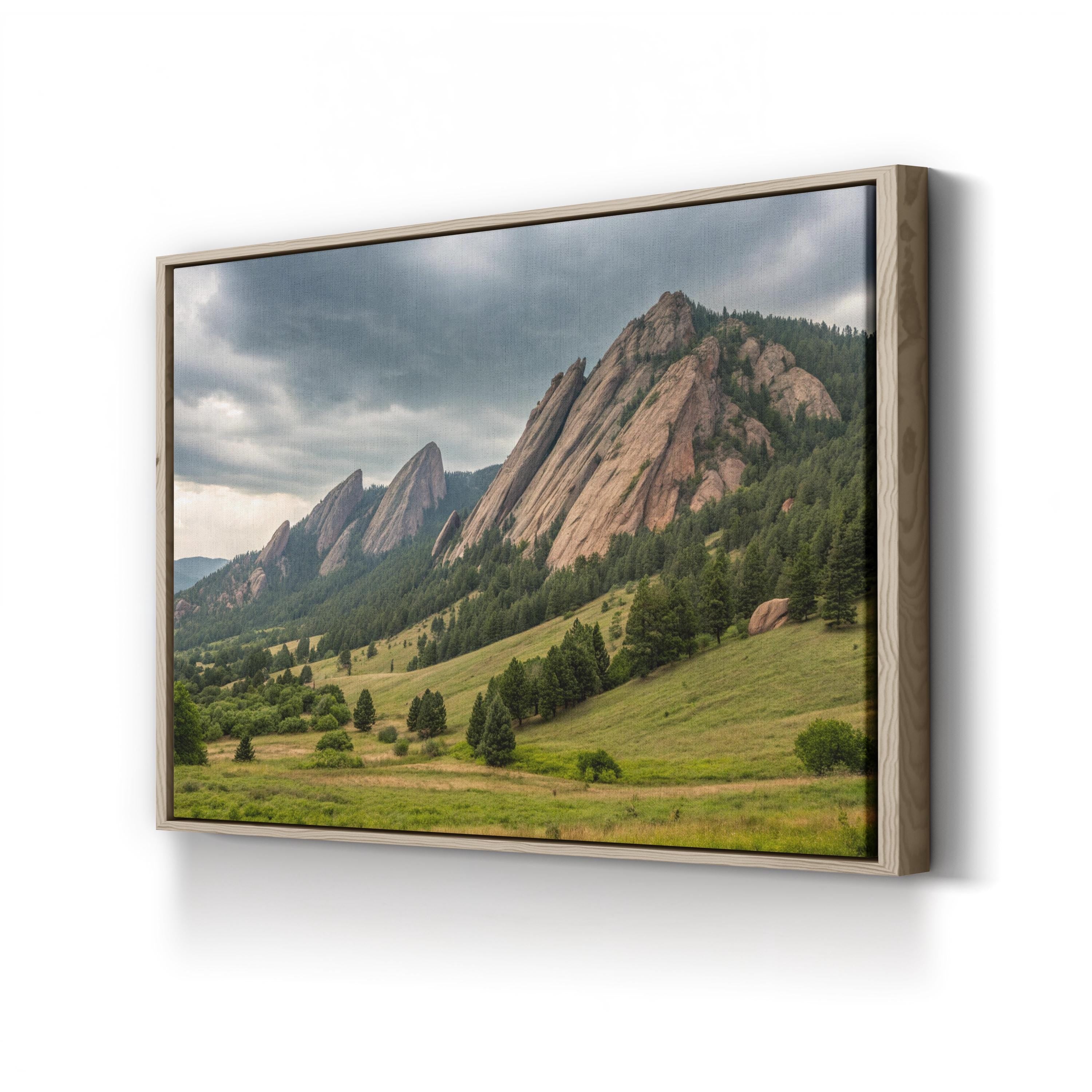 Flatirons Foothills – Vintage Photography Wall Art | Colorado Rocky Mountain Canvas Print