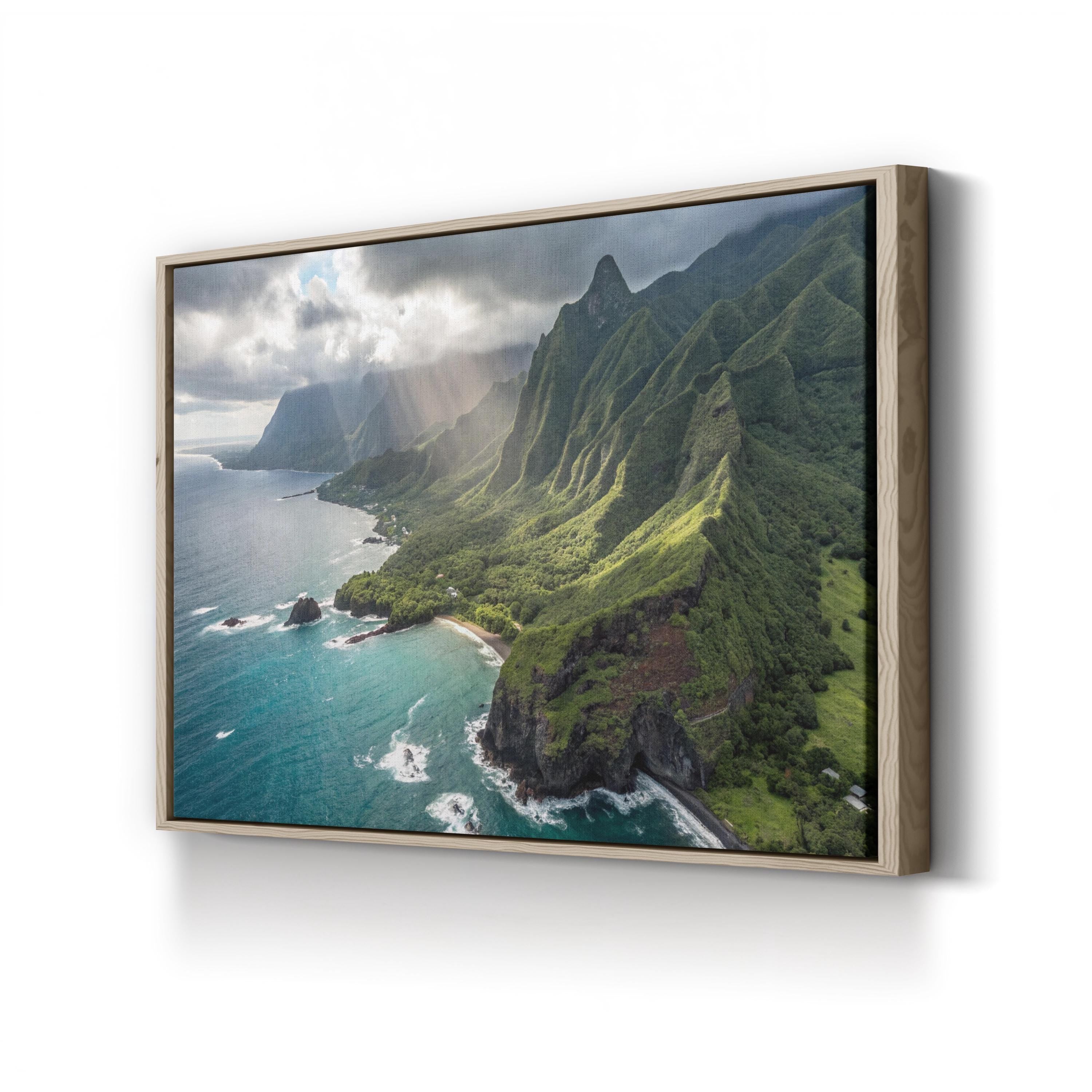 Maui Coastline, Maui, Hawaii, USA Wall Art — Hawaiian Island Coastal Landscape Canvas Print