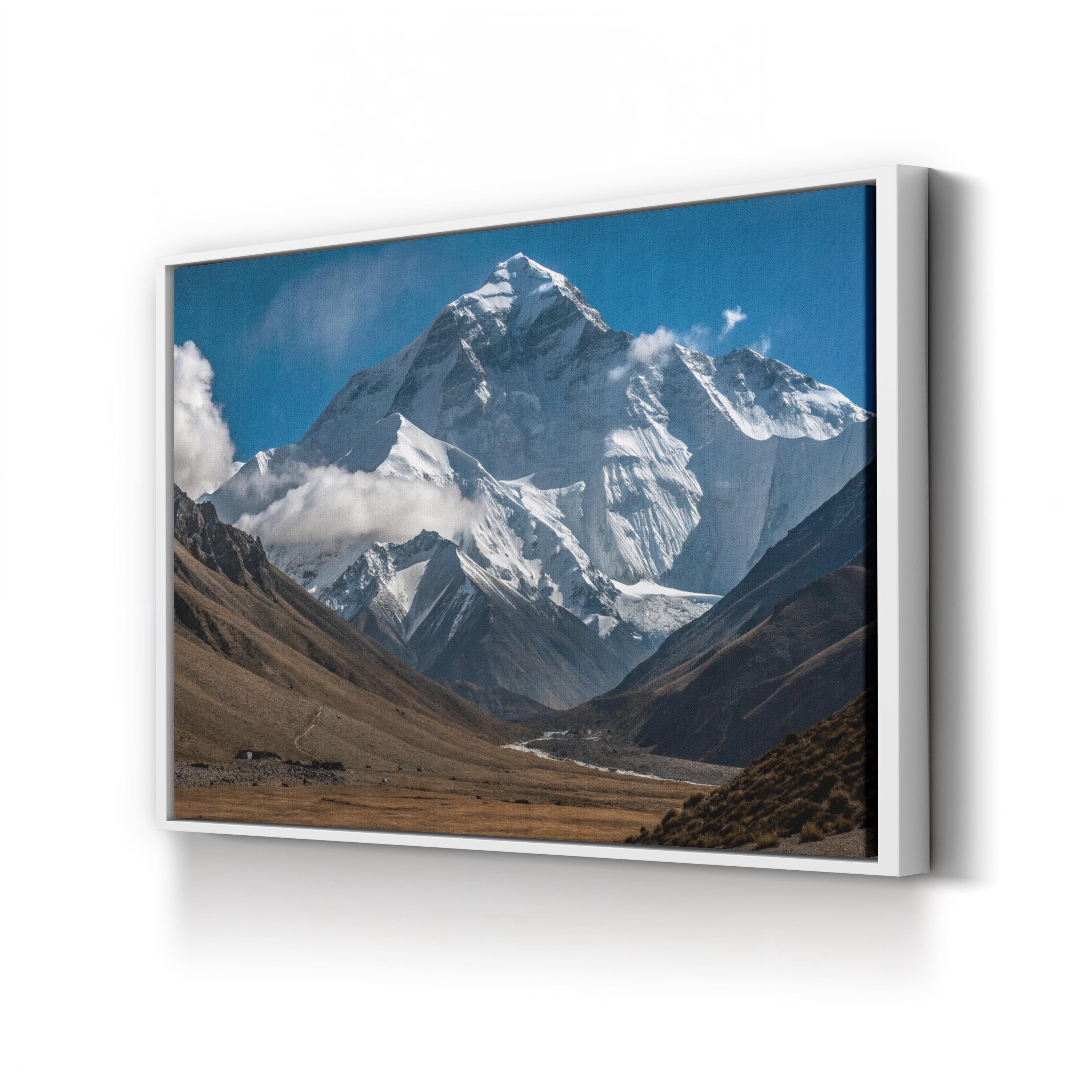 Mount Everest Himalayas – Vintage Photography Wall Art | Mountain Landscape Canvas Print