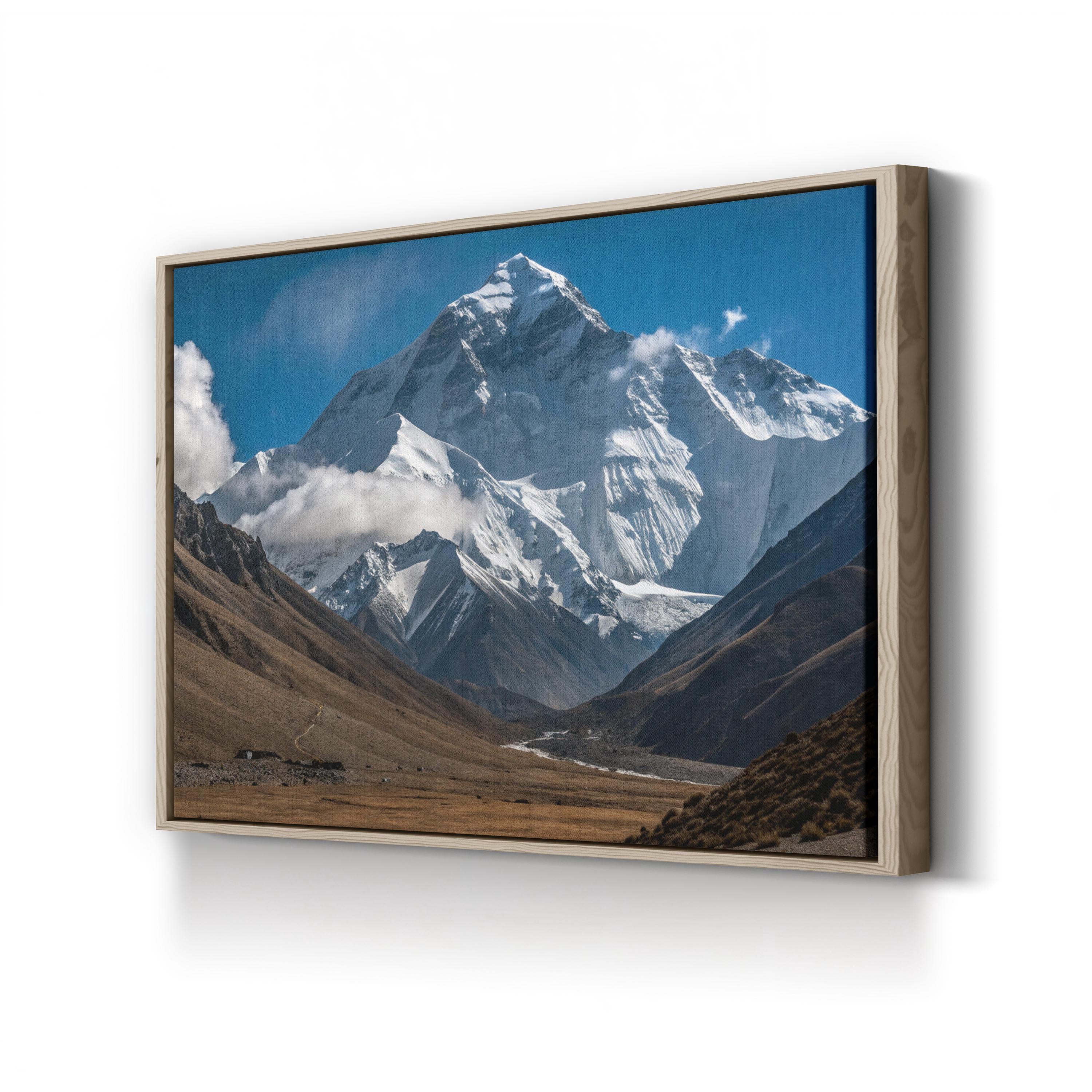 Mount Everest Himalayas – Vintage Photography Wall Art | Mountain Landscape Canvas Print