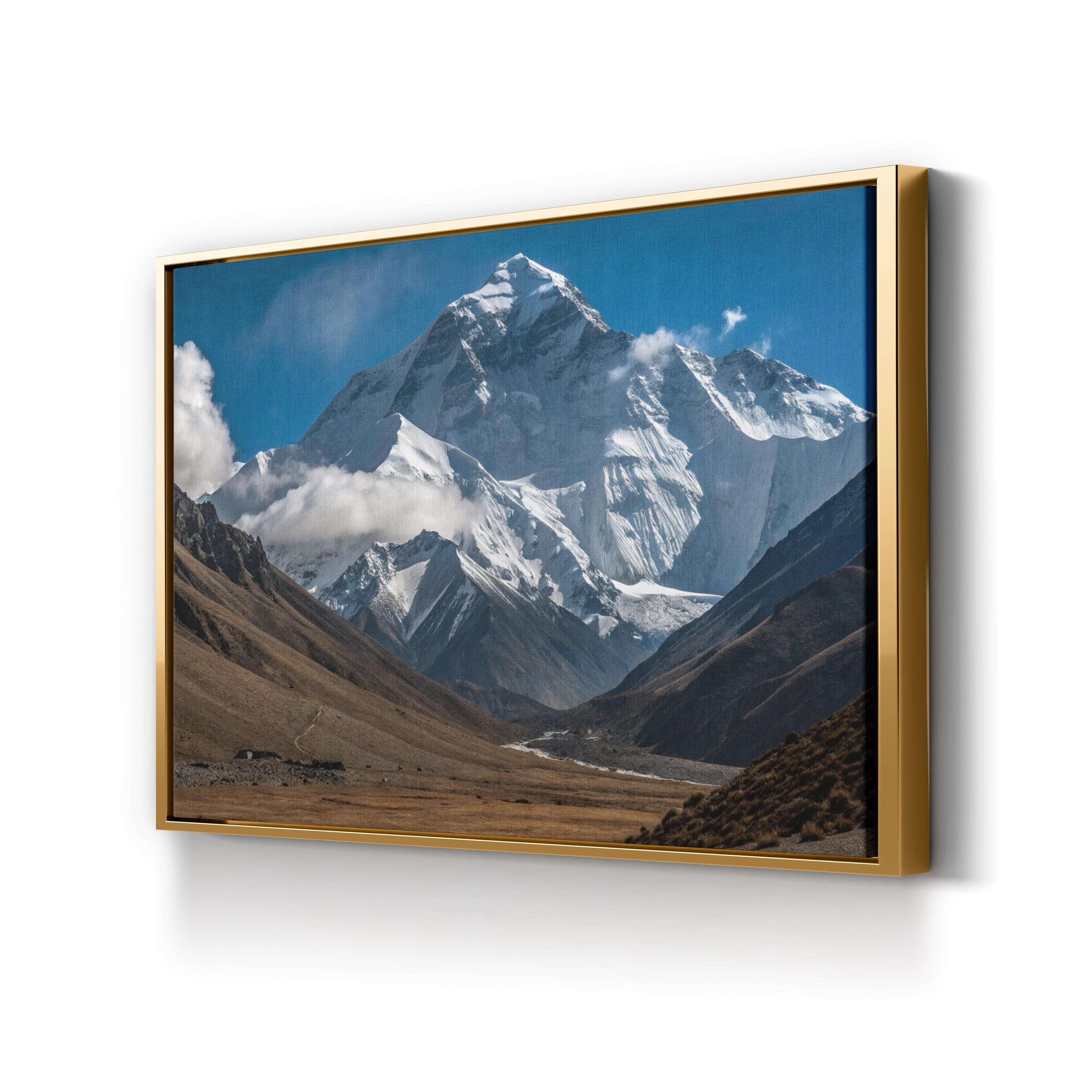 Mount Everest Himalayas – Vintage Photography Wall Art | Mountain Landscape Canvas Print