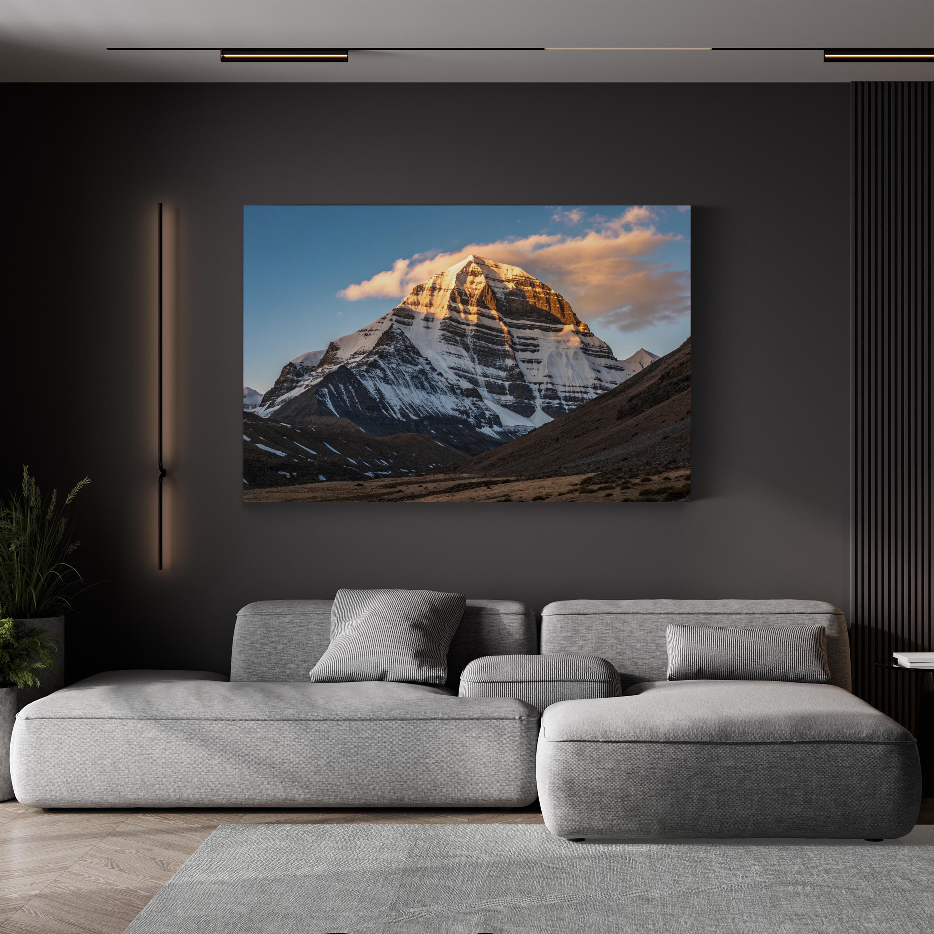 Mount Kailash Canvas Print | Mount Kailash, Tibet (Tibetan Plateau, China) Sacred Mountain Landscape Wall Art
