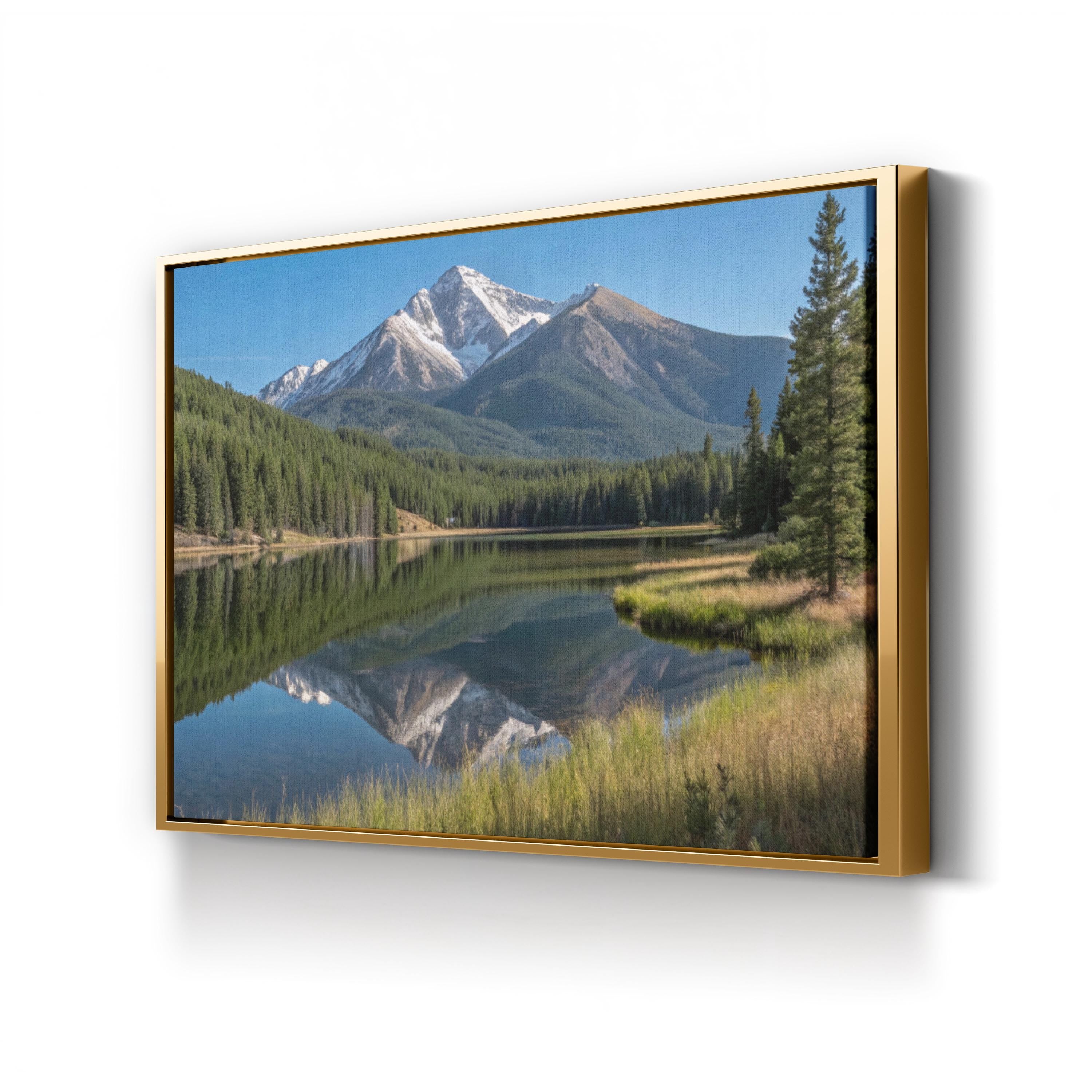 Mount Yale Alpine Reflection – Vintage Photography Wall Art | Colorado Rocky Mountain Canvas Print