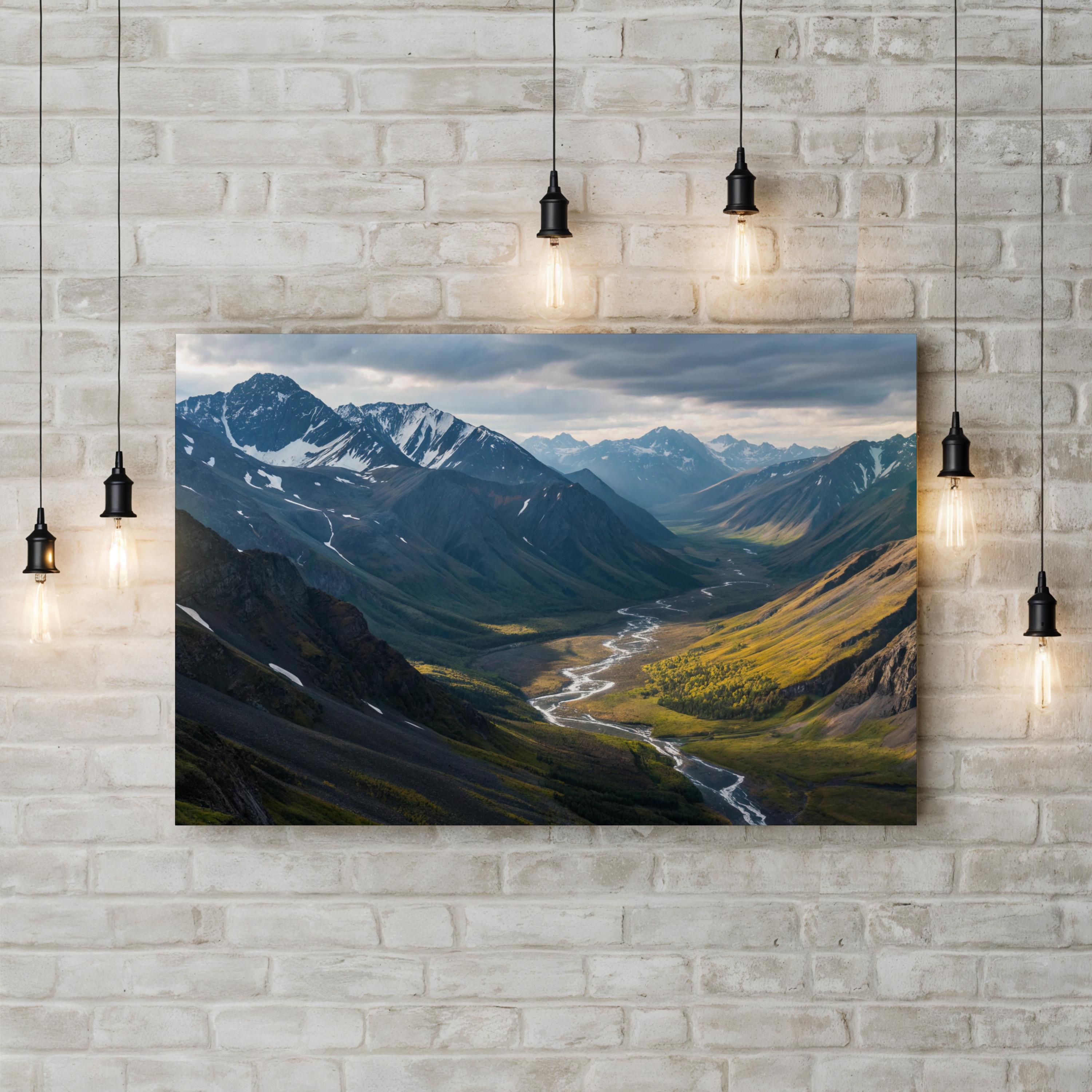 Mountains and Valleys – Vintage Photography Wall Art | Scenic Landscape Canvas Print