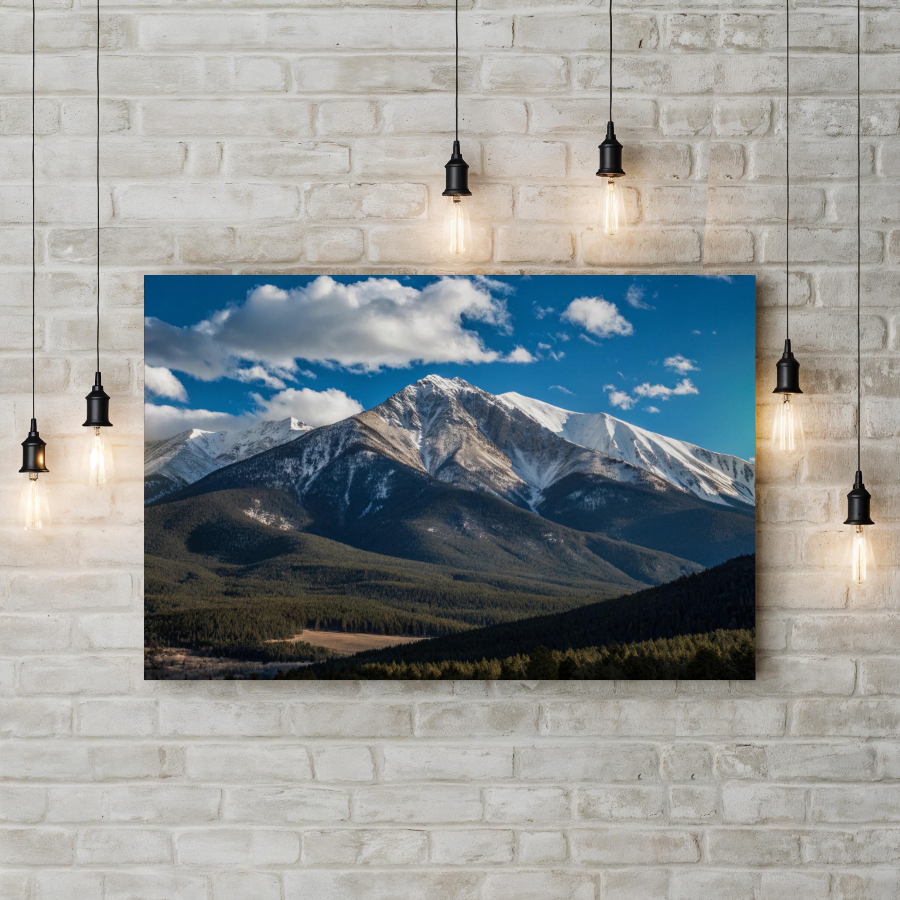 Mount Princeton – Vintage Photography Wall Art | Colorado Rocky Mountain Canvas Print