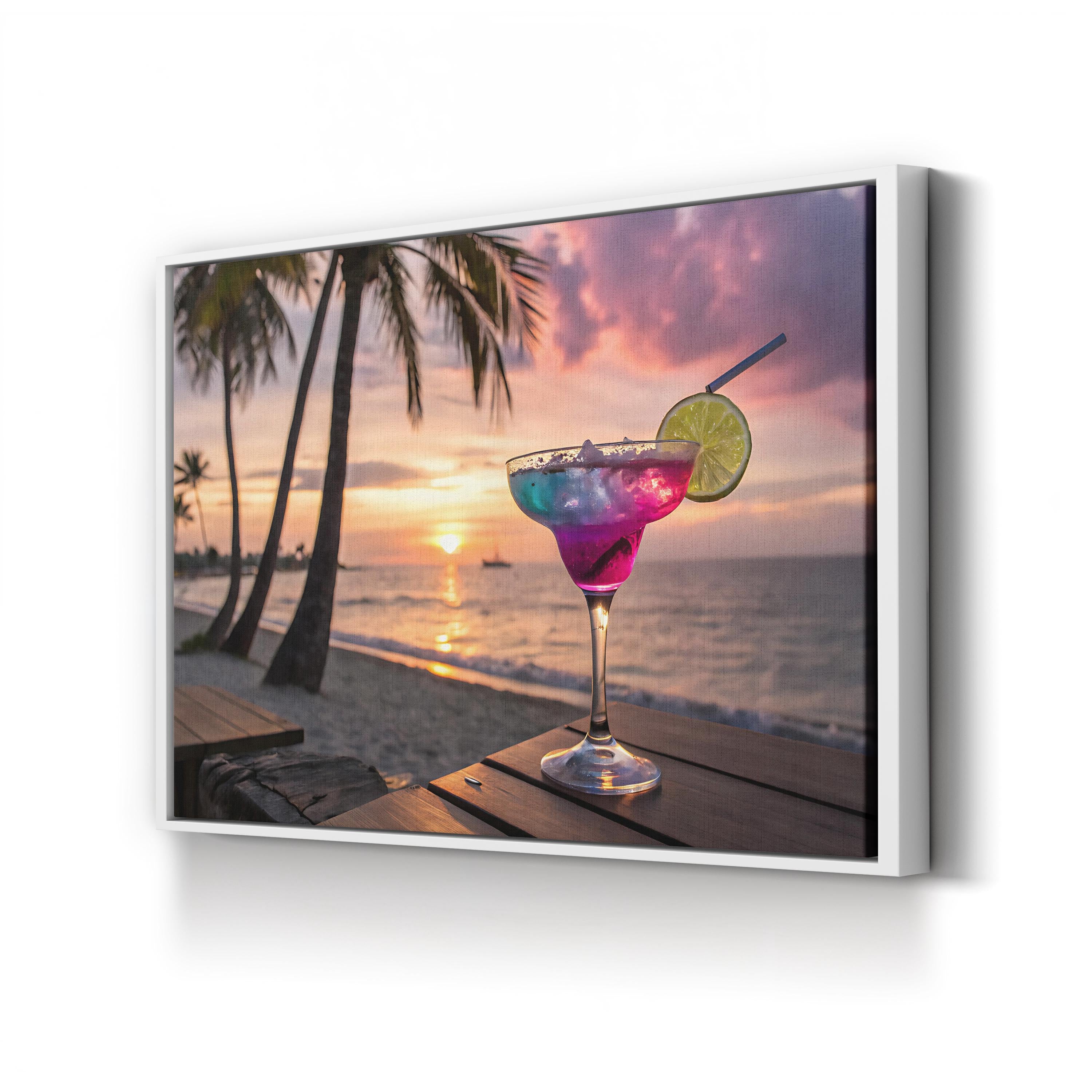 Tropical Drink Paradise – Vintage Photography Wall Art | Beach House Canvas Print